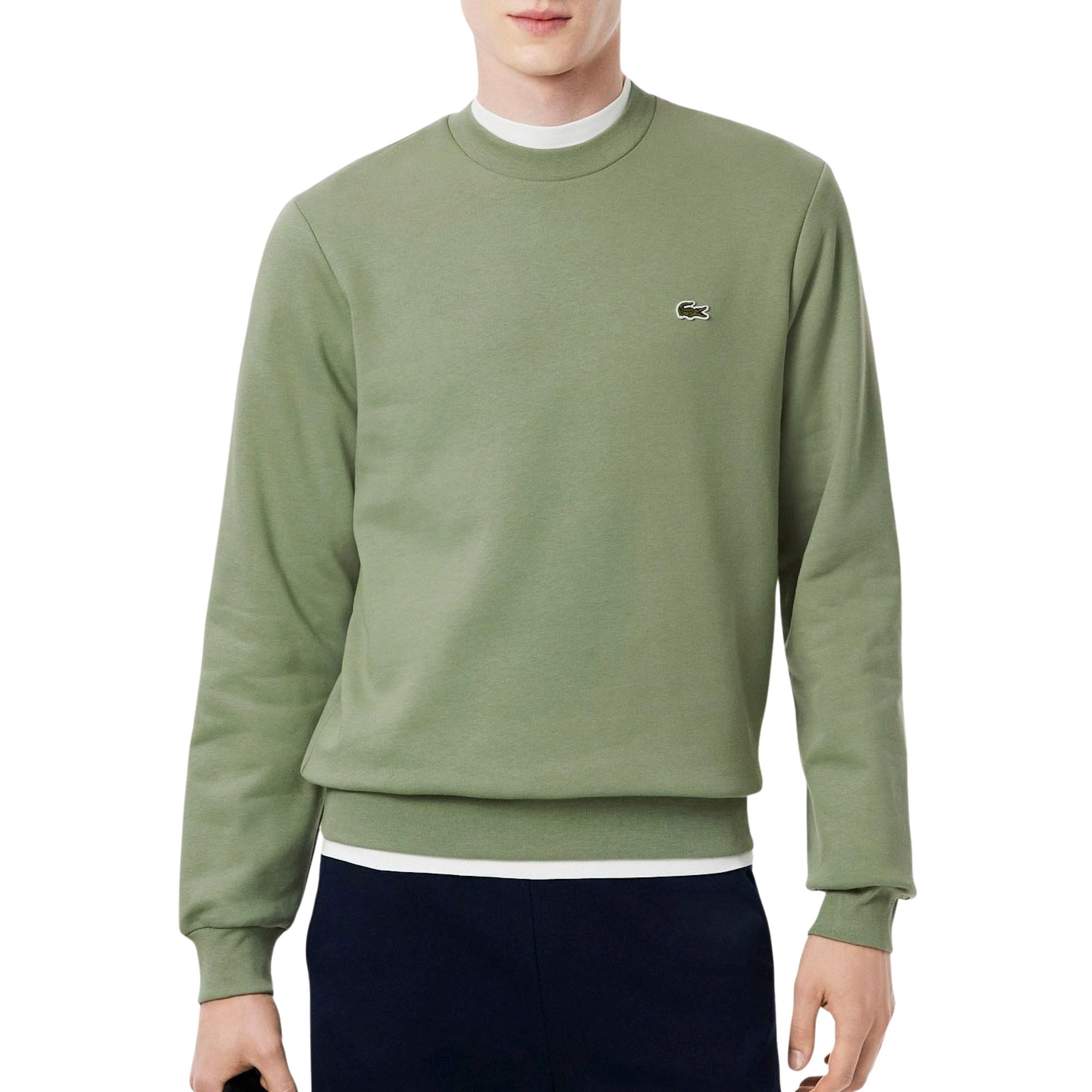 Lacoste Bio Cotton Fleece Crew Sweater Heren