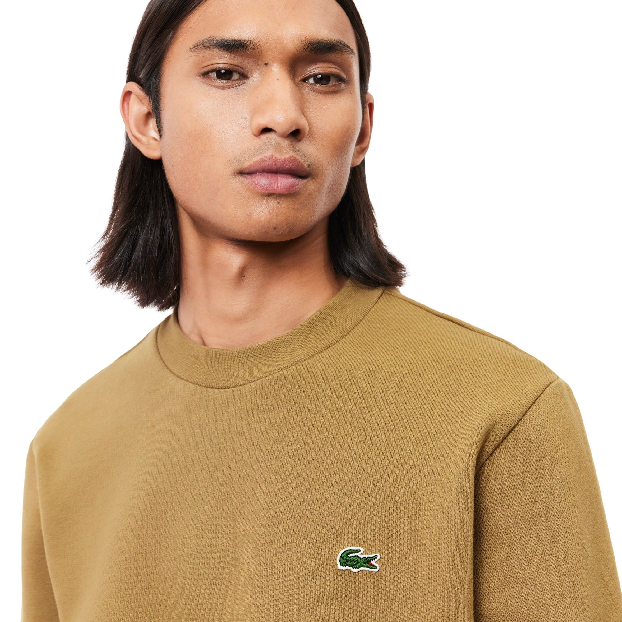 Lacoste Bio Cotton Fleece Crew Sweater Heren