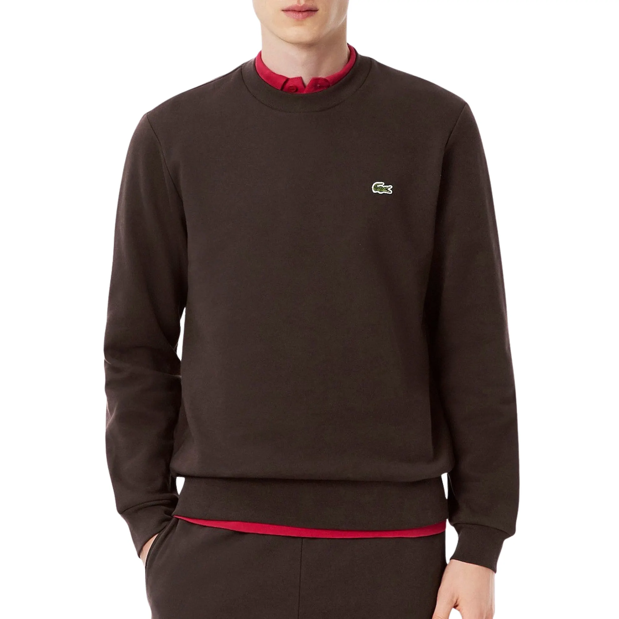 Lacoste Bio Cotton Fleece Crew Sweater Heren