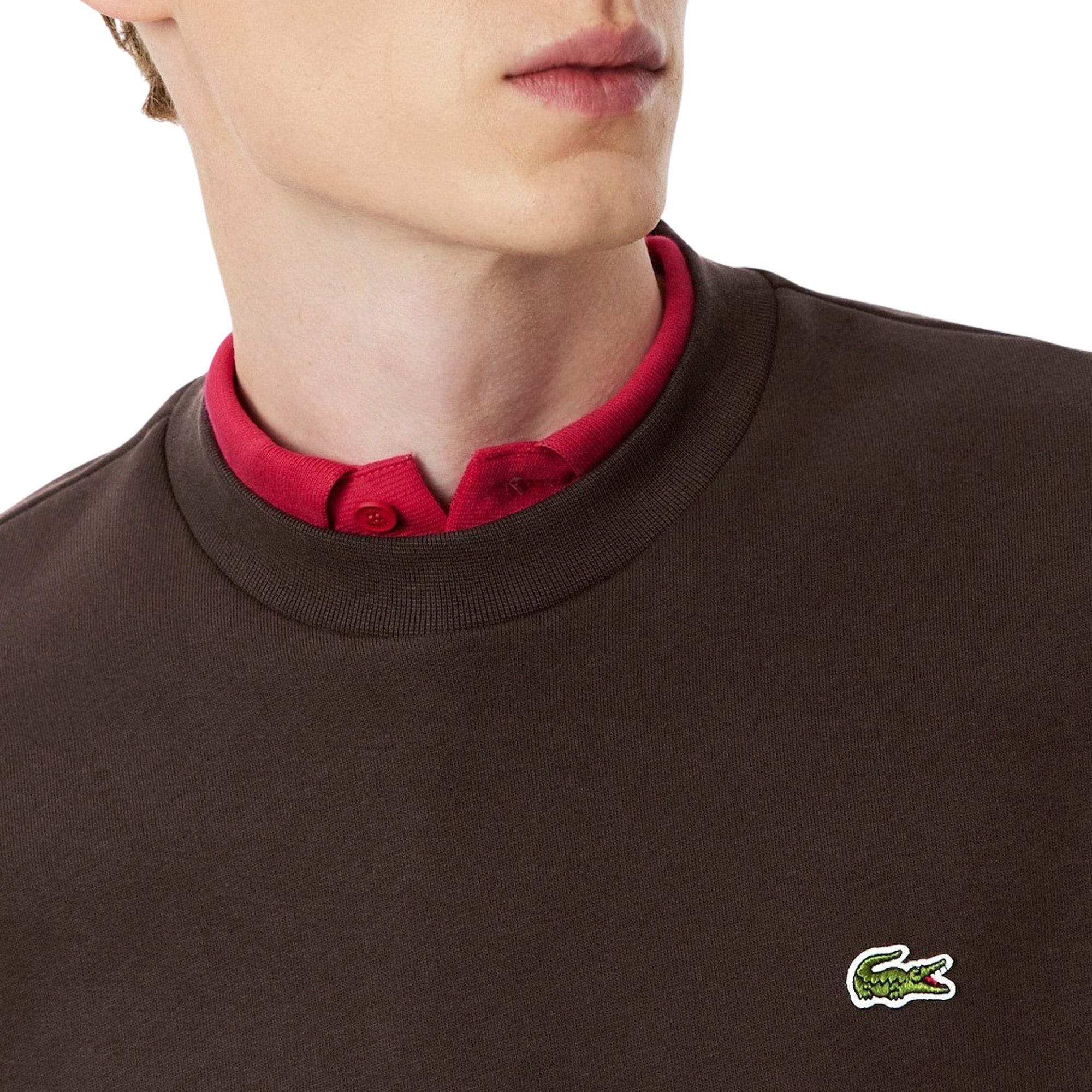 Lacoste Bio Cotton Fleece Crew Sweater Heren