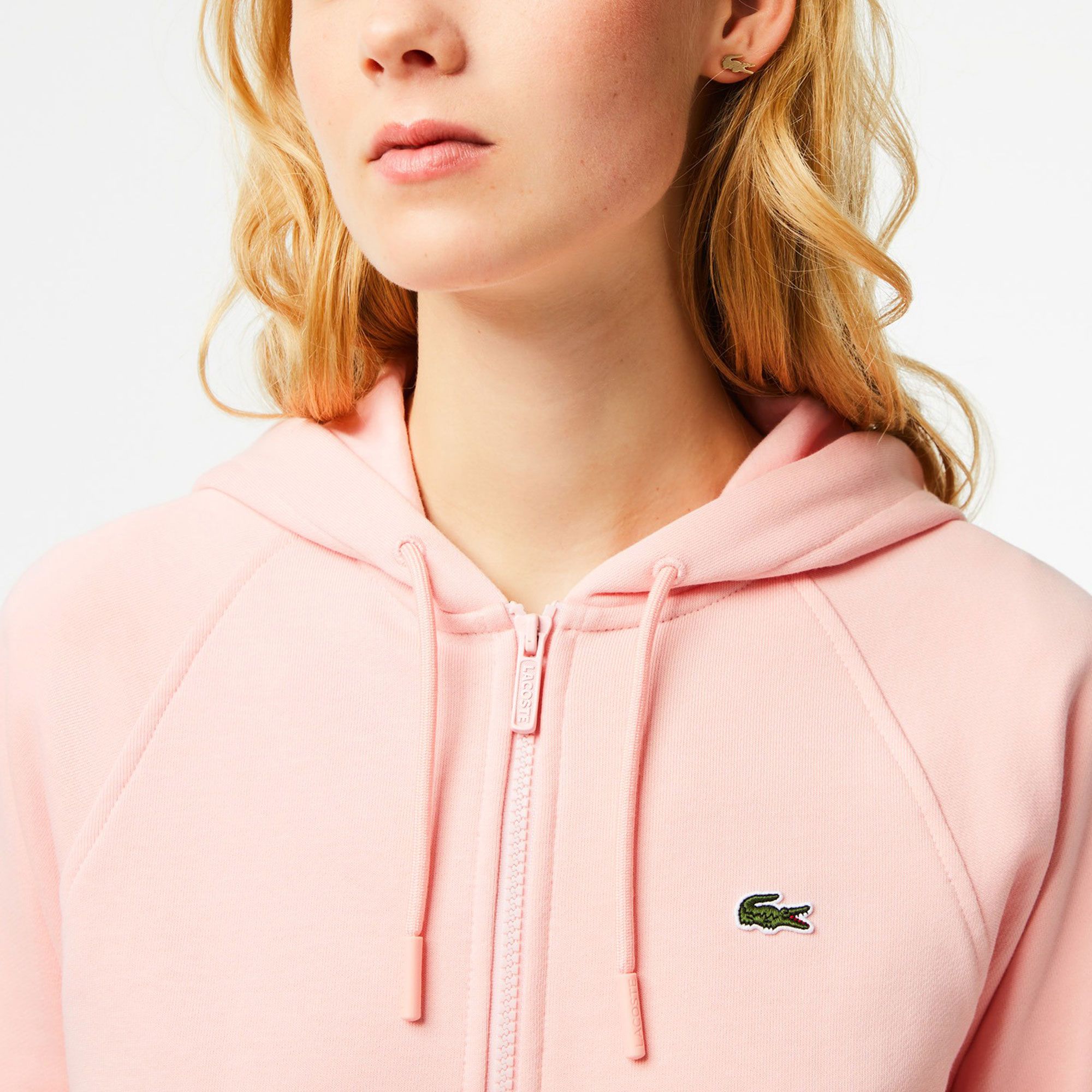 Lacoste Bio Cotton Fleece Hooded Sweatjacke Damen
