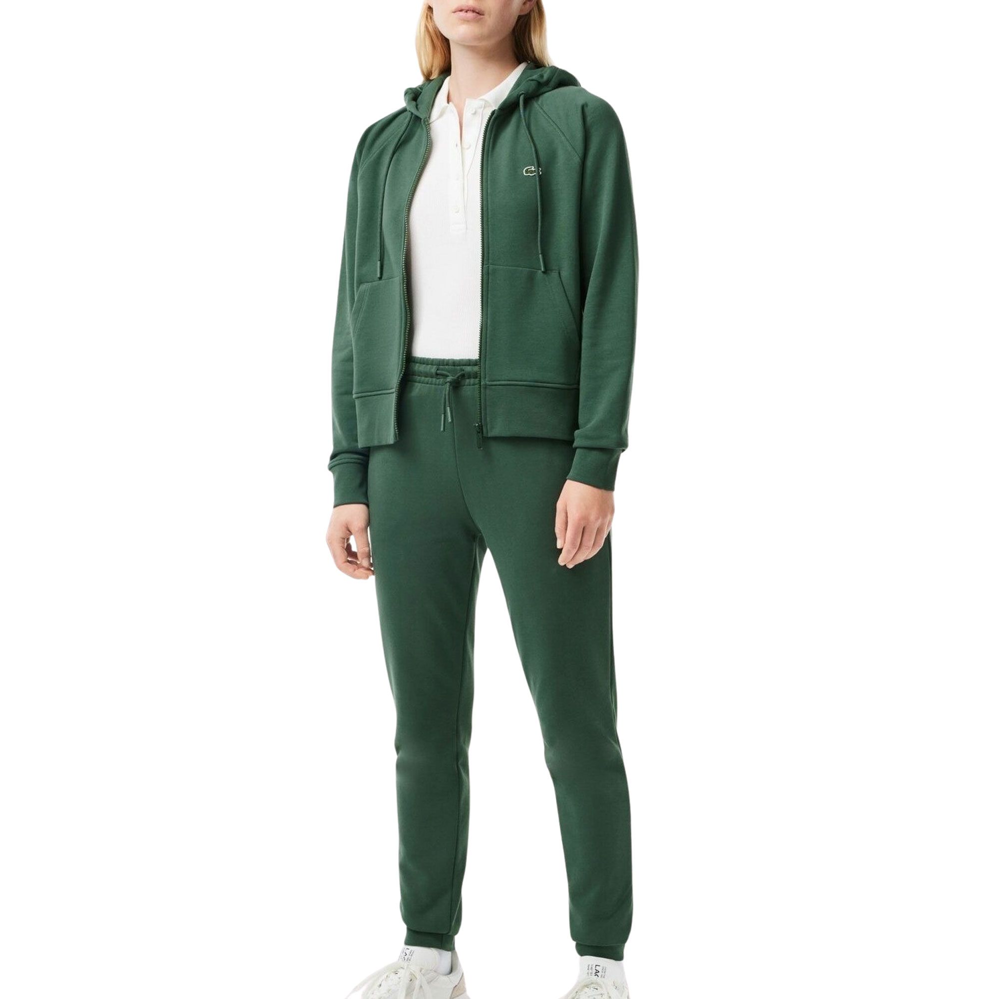 Lacoste Bio Cotton Fleece Hooded Vest Dames