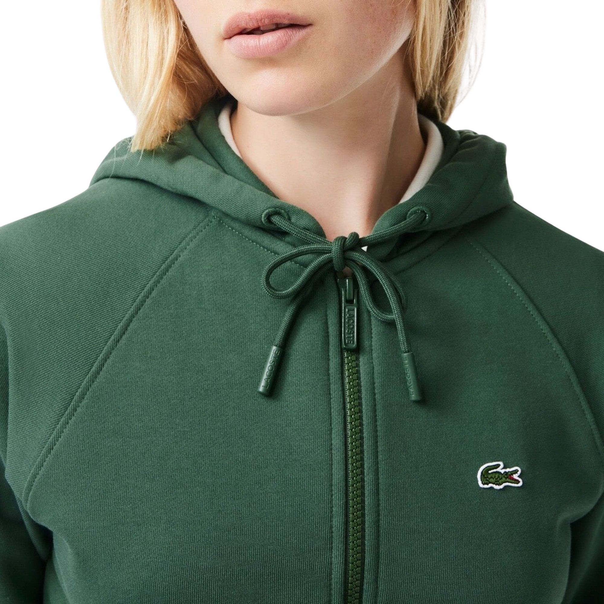 Lacoste Bio Cotton Fleece Hooded Vest Dames