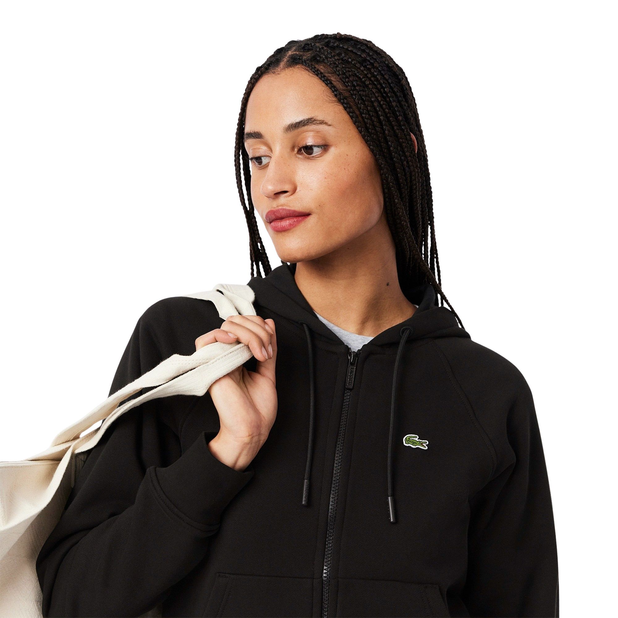Veste Lacoste Bio Cotton Fleece Hooded Femme