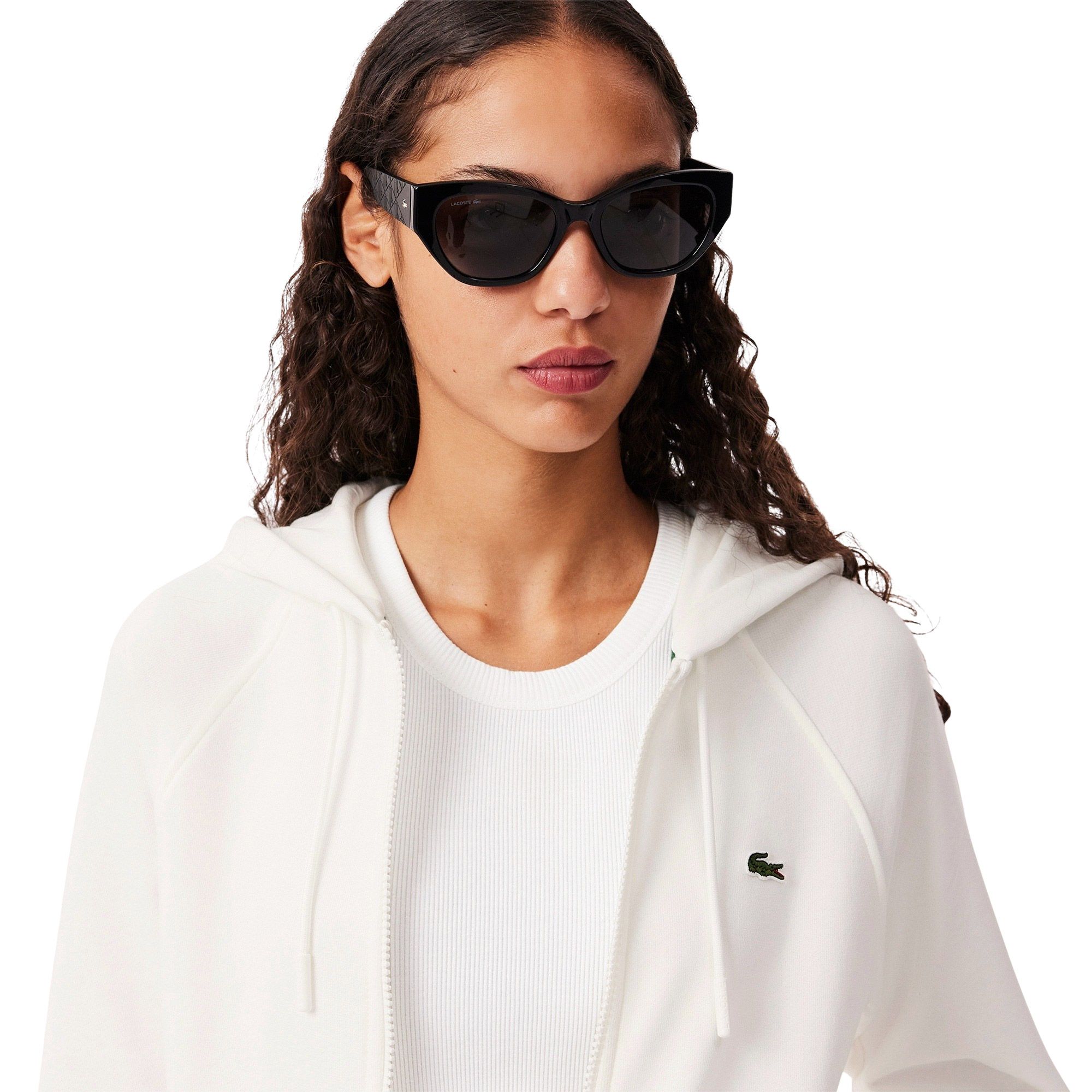 Lacoste Bio Cotton Fleece Hooded Sweatjacke Damen