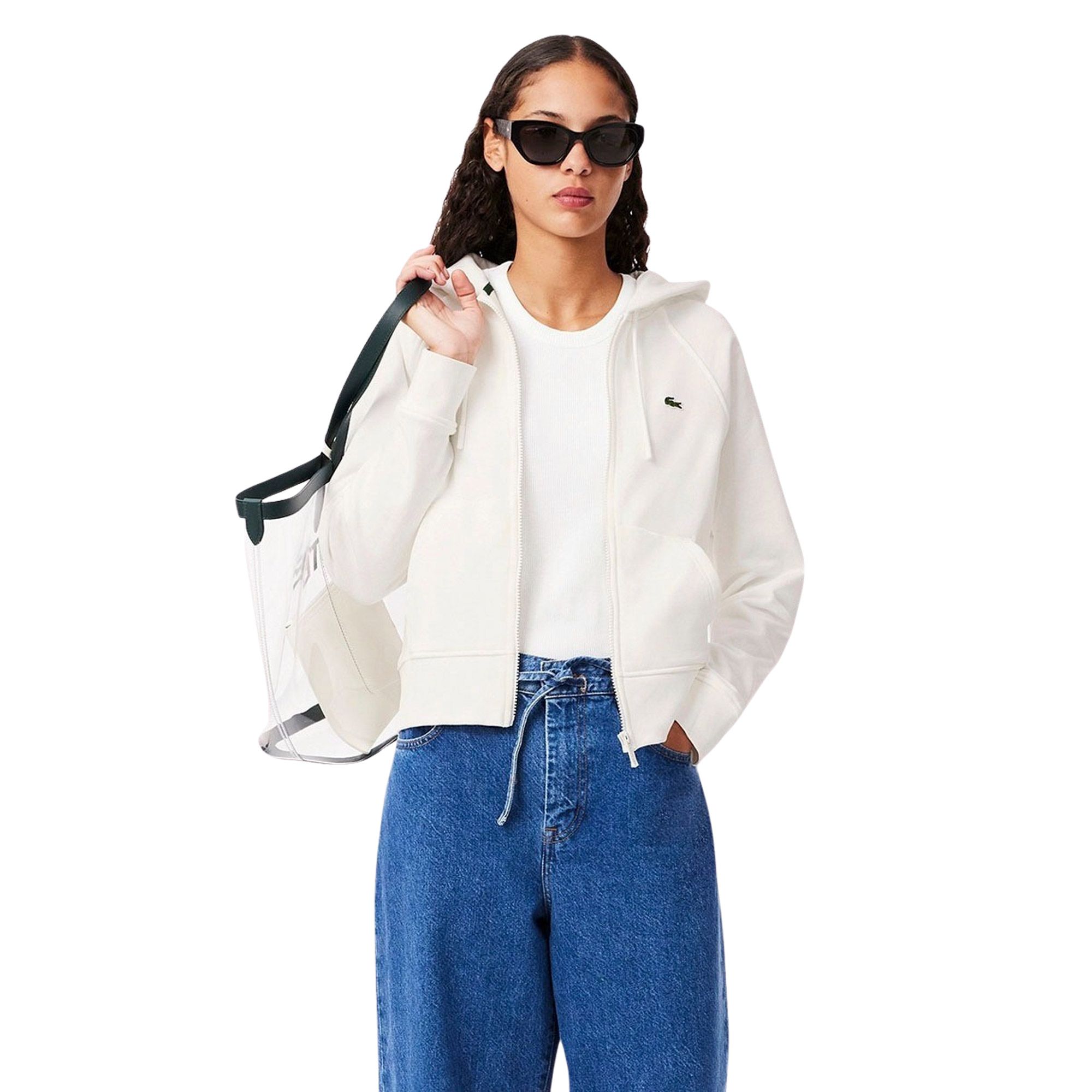 Lacoste Bio Cotton Fleece Hooded Sweatjacke Damen