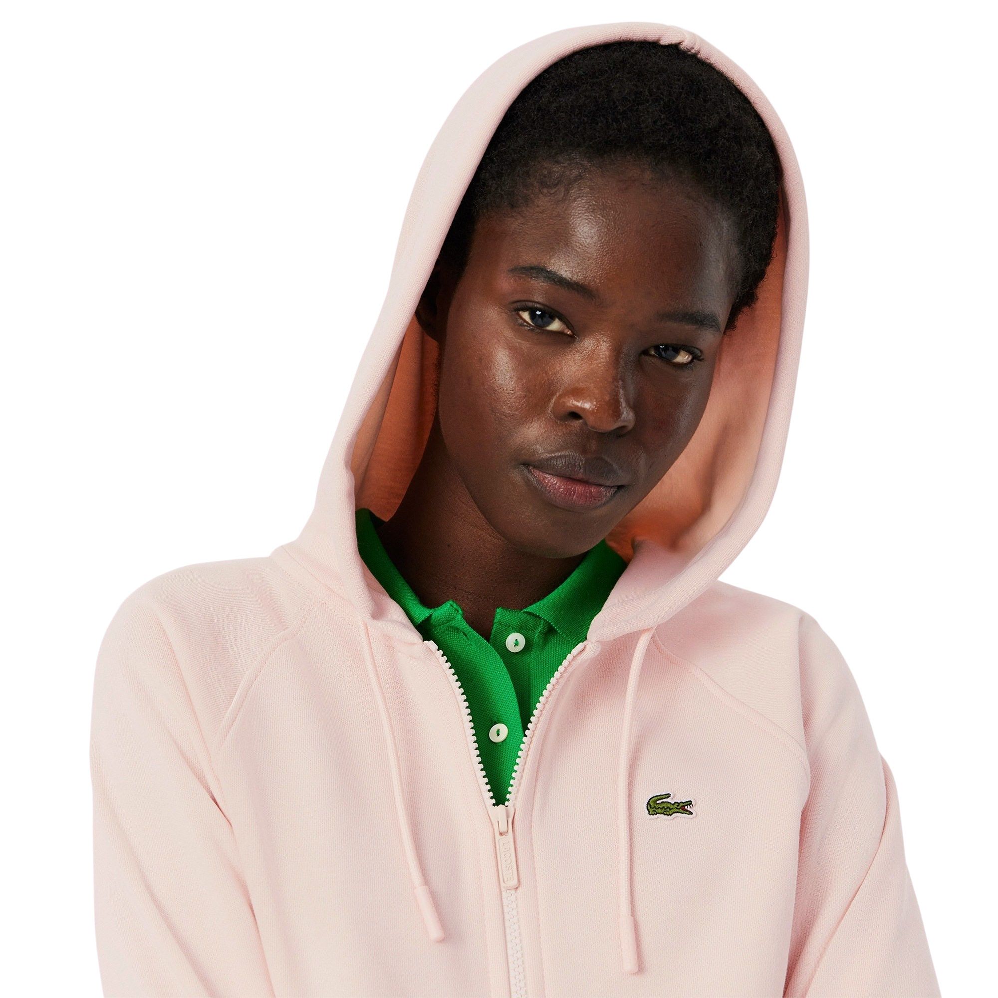 Lacoste Bio Cotton Fleece Hooded Vest Dames