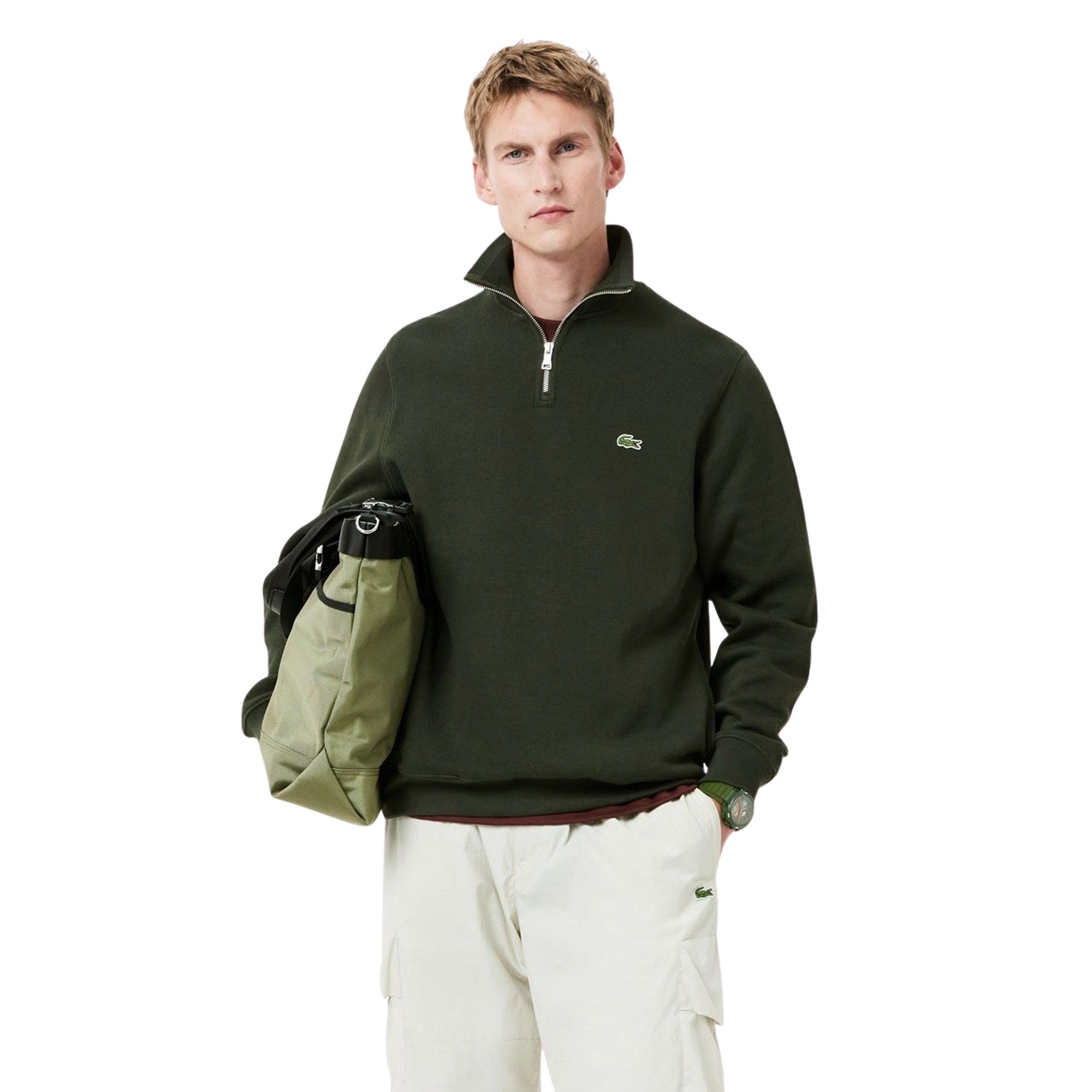 Lacoste Zip Stand-Up Collar Sweater Men | Plutosport
