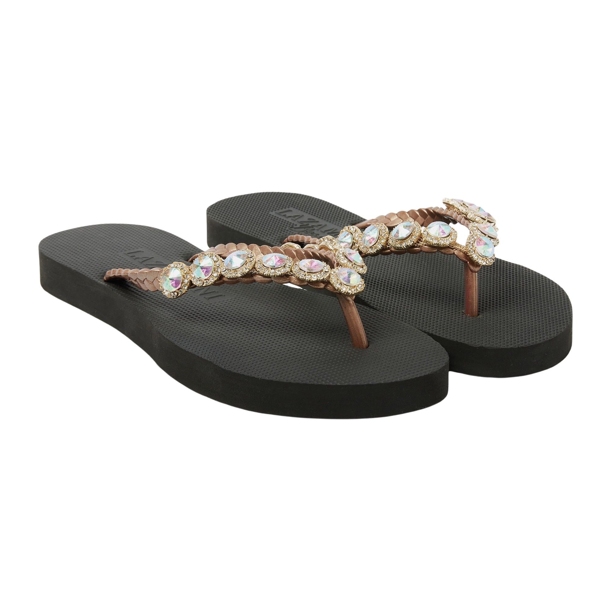 Lazamani Beach Round Stones Teenslippers Dames
