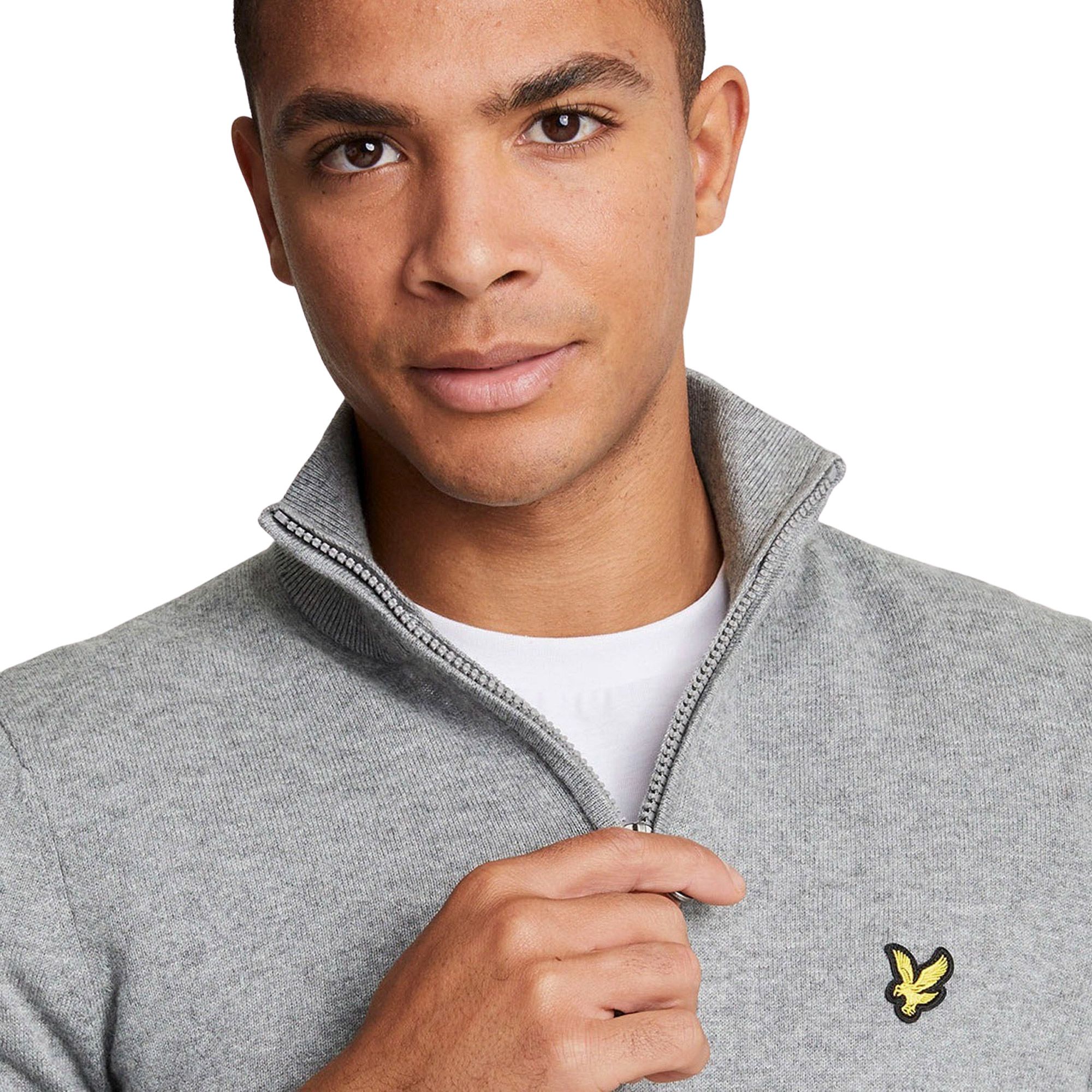 Lyle & Scott Cotton Merino 1/4 Zip Sweater Heren
