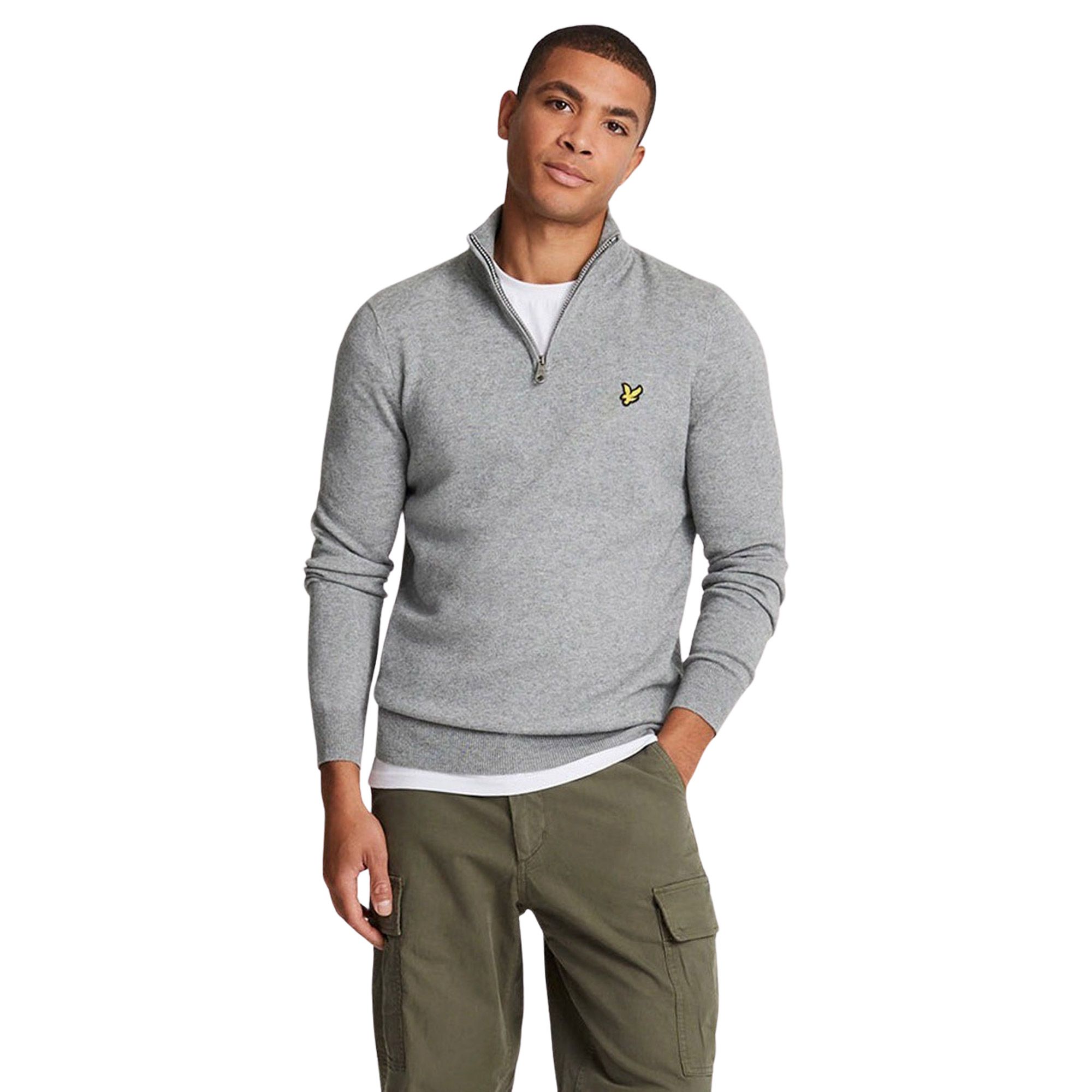 Lyle & Scott Cotton Merino 1/4 Zip Sweater Heren