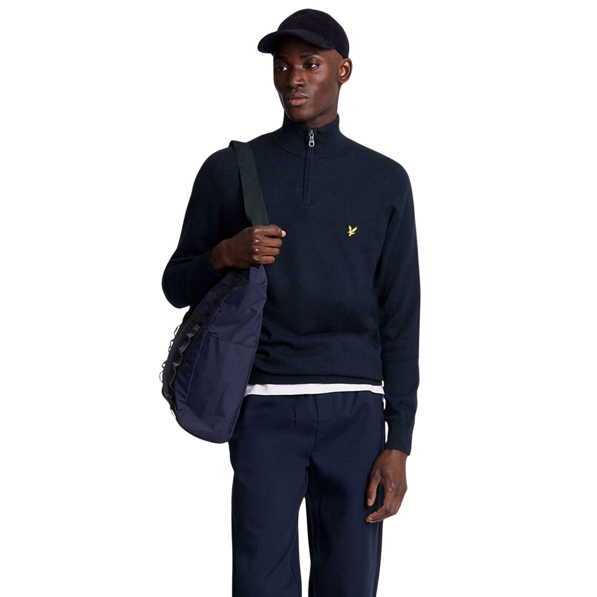 Lyle & Scott Cotton Merino 1/4 Zip Sweater Heren