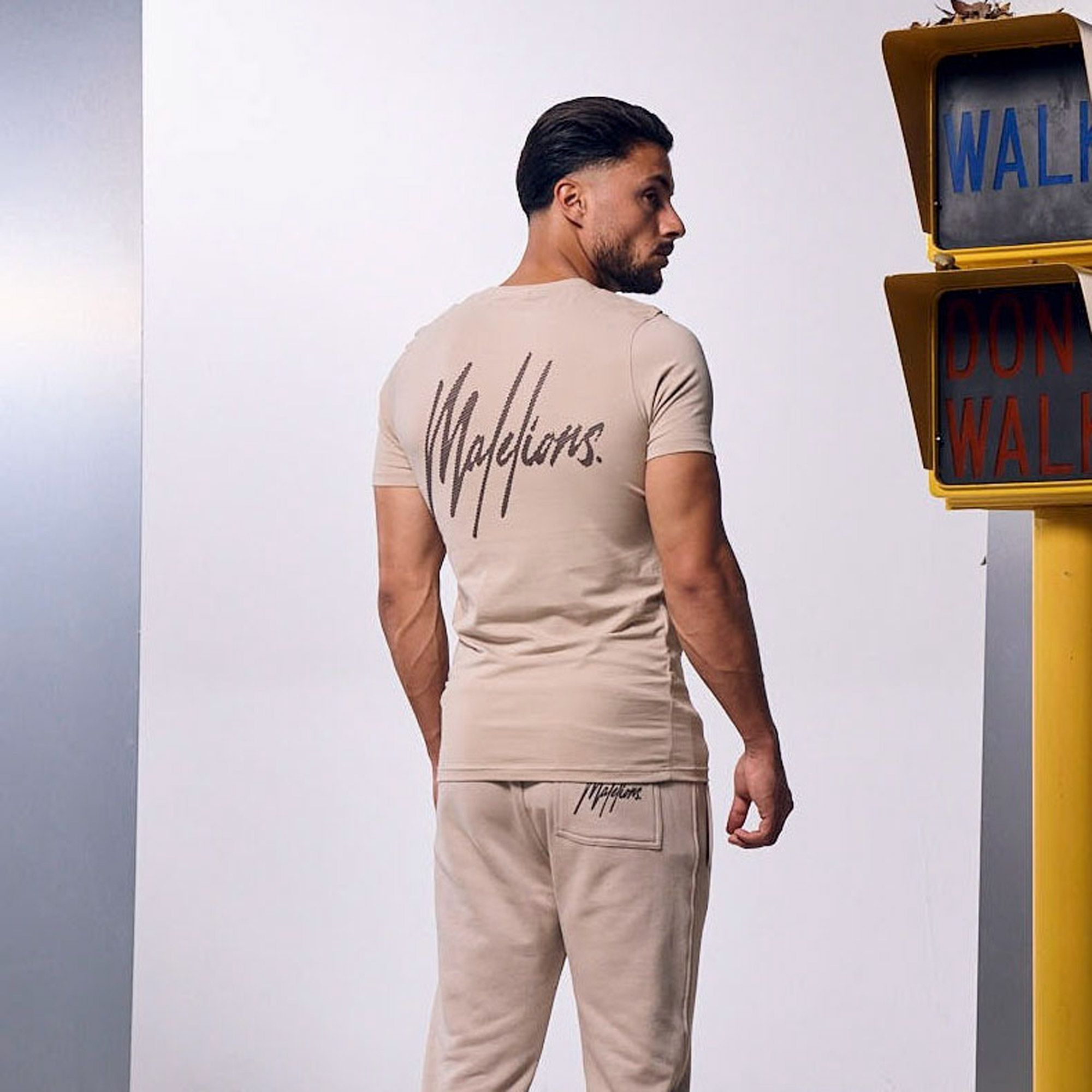 Malelions Striped Signature Shirt Heren