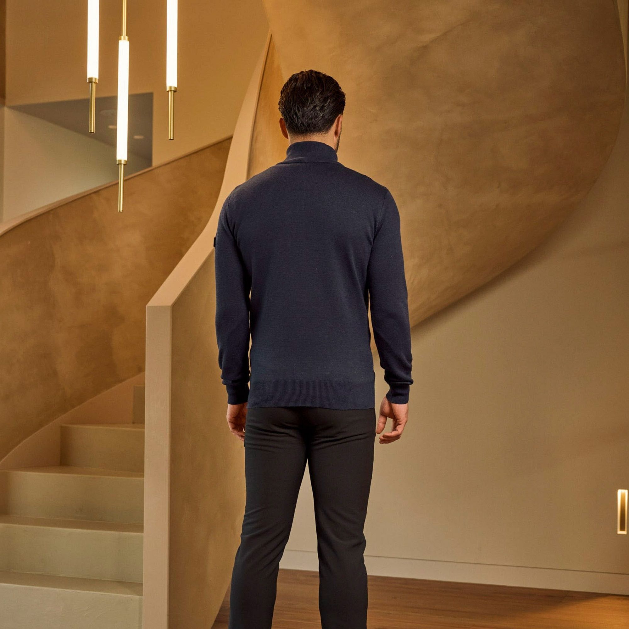 Malelions Knitted 1/4 Zip Sweater Heren