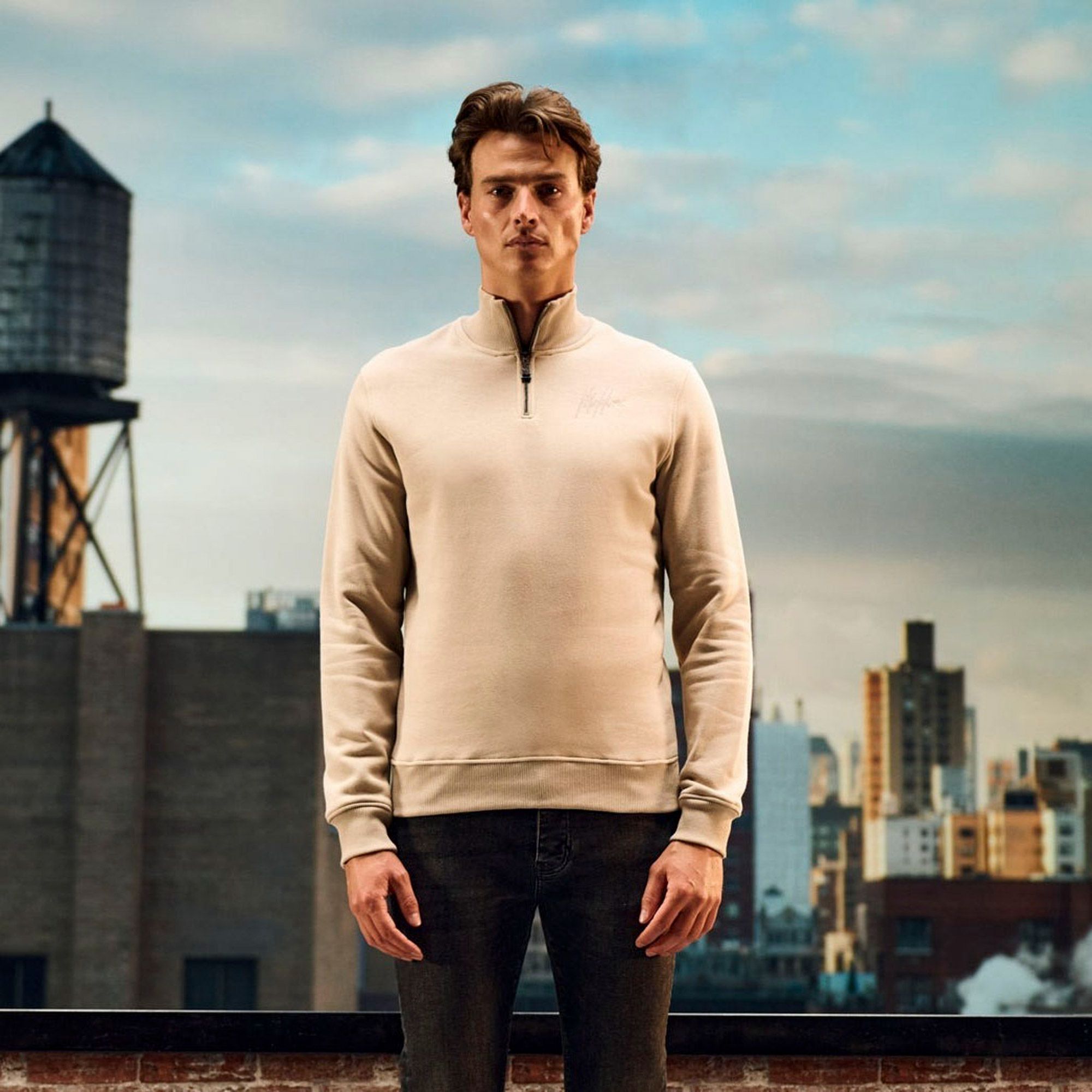 Malelions Turtle Half Zip Sweater Heren