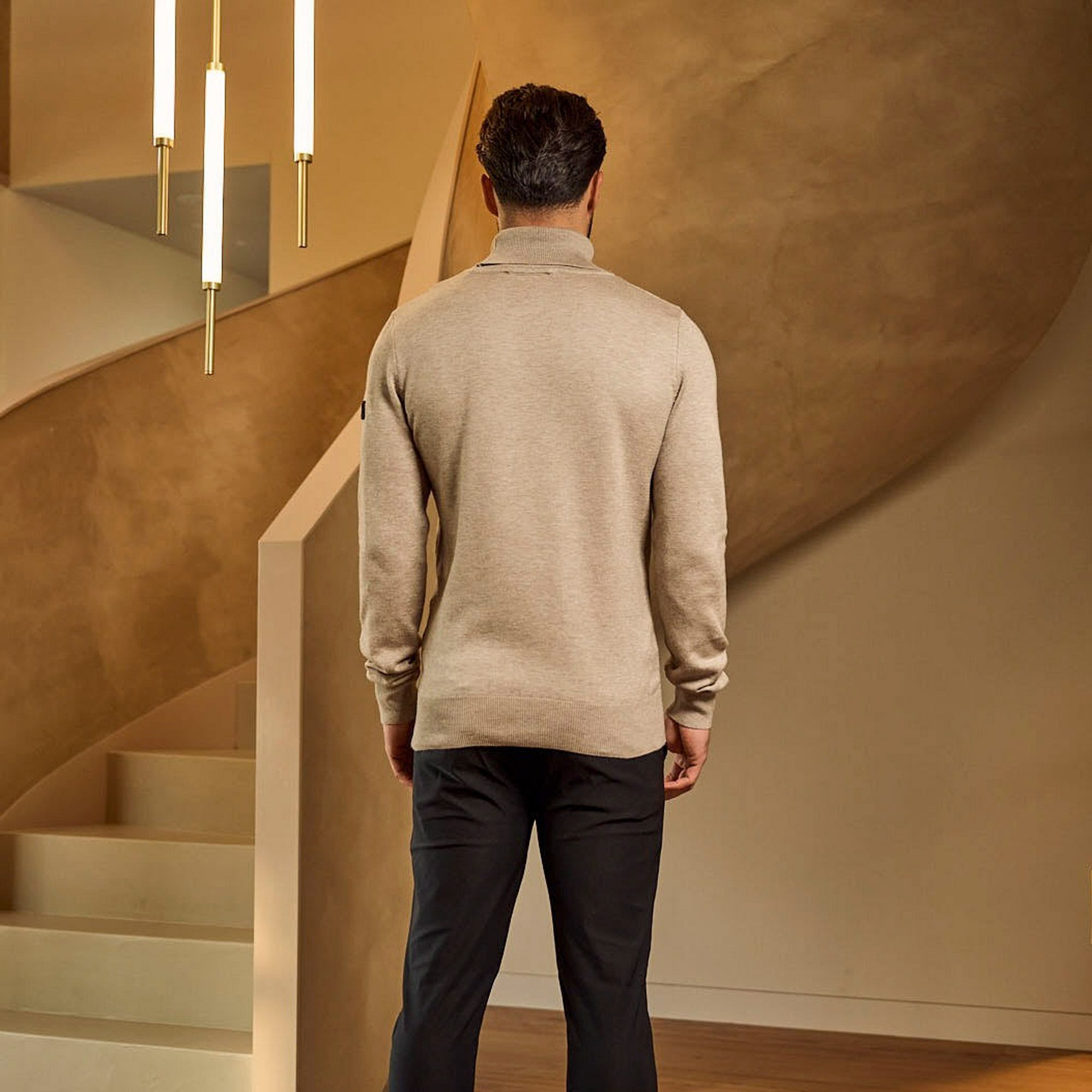 Malelions Knitted Turtleneck Sweater Heren