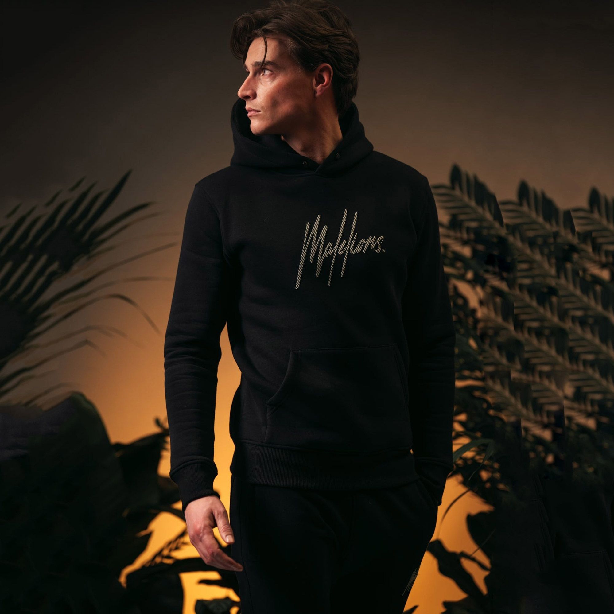 Sweat-shirt Malelions Striped Signature Hommes