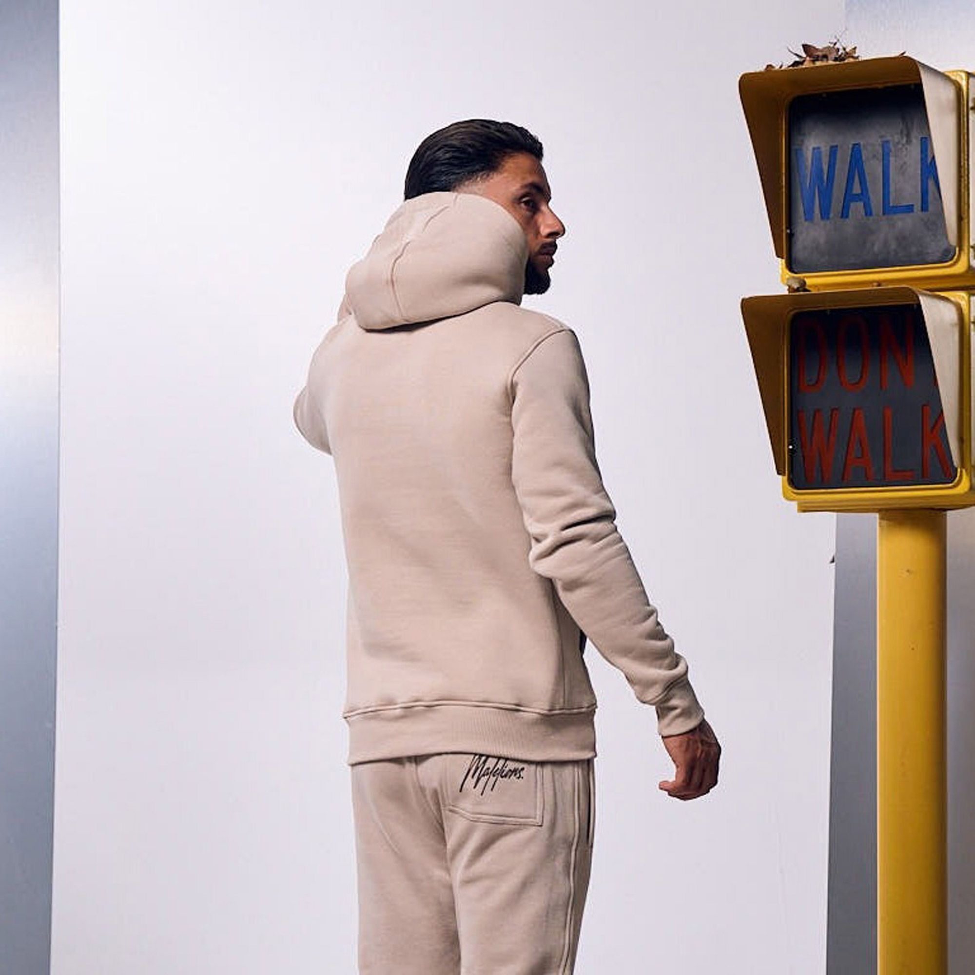 Malelions Striped Signature Hoodie Heren