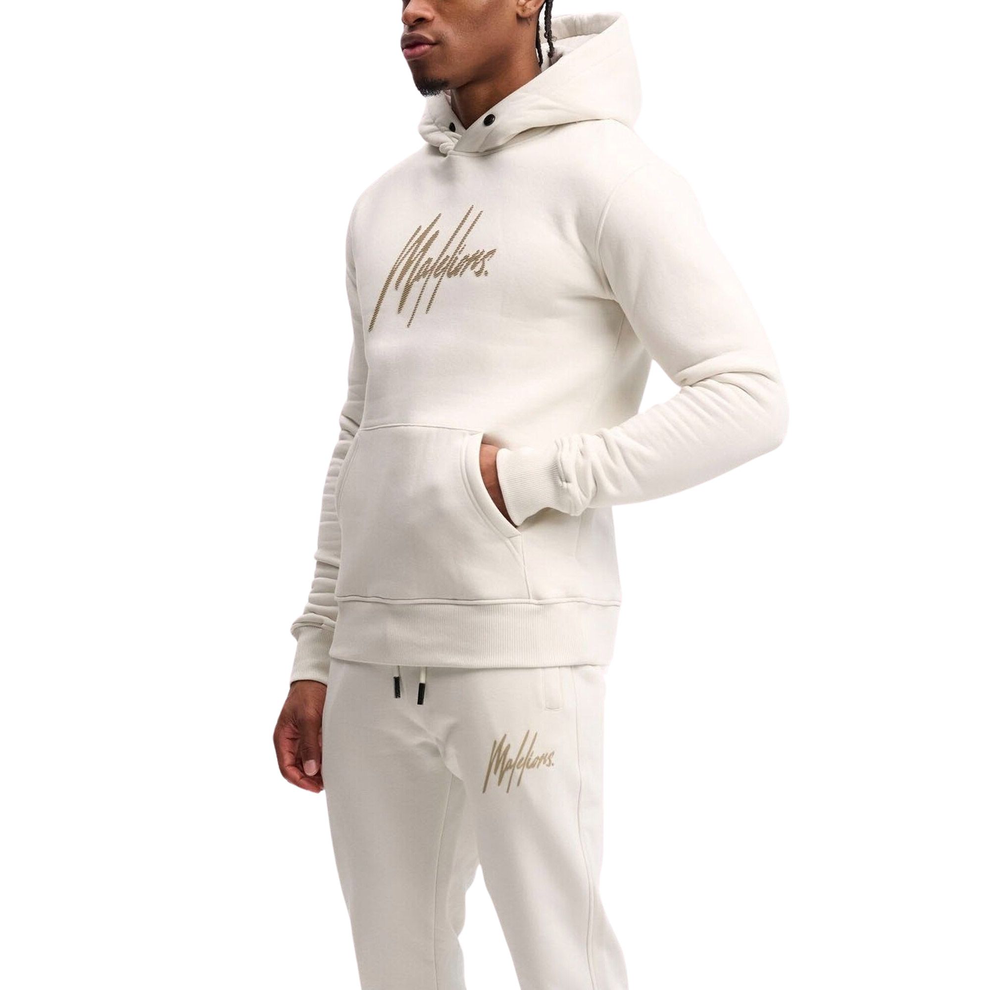 Malelions Striped Signature Hoodie Heren