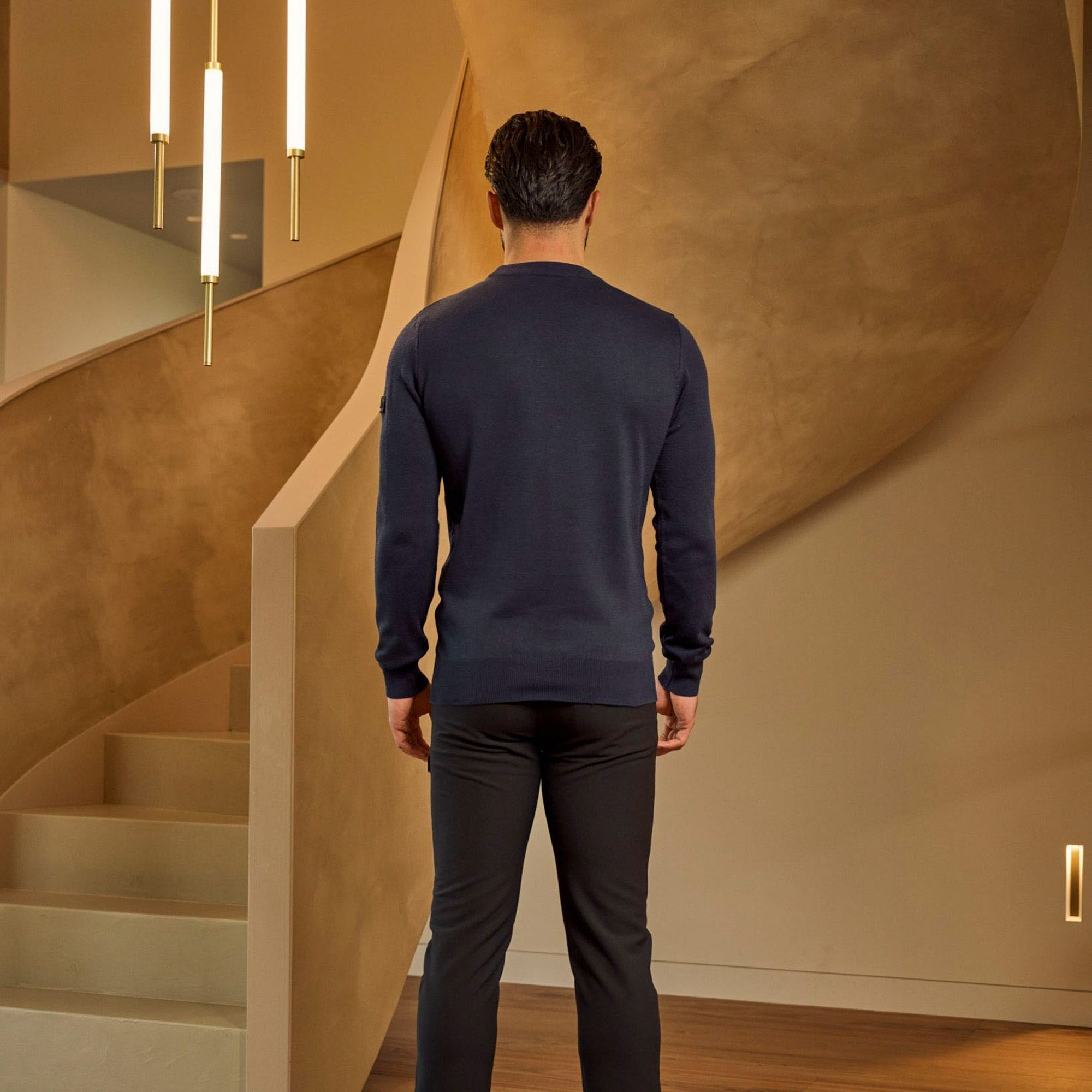 Malelions Knitted Crewneck Sweater Heren