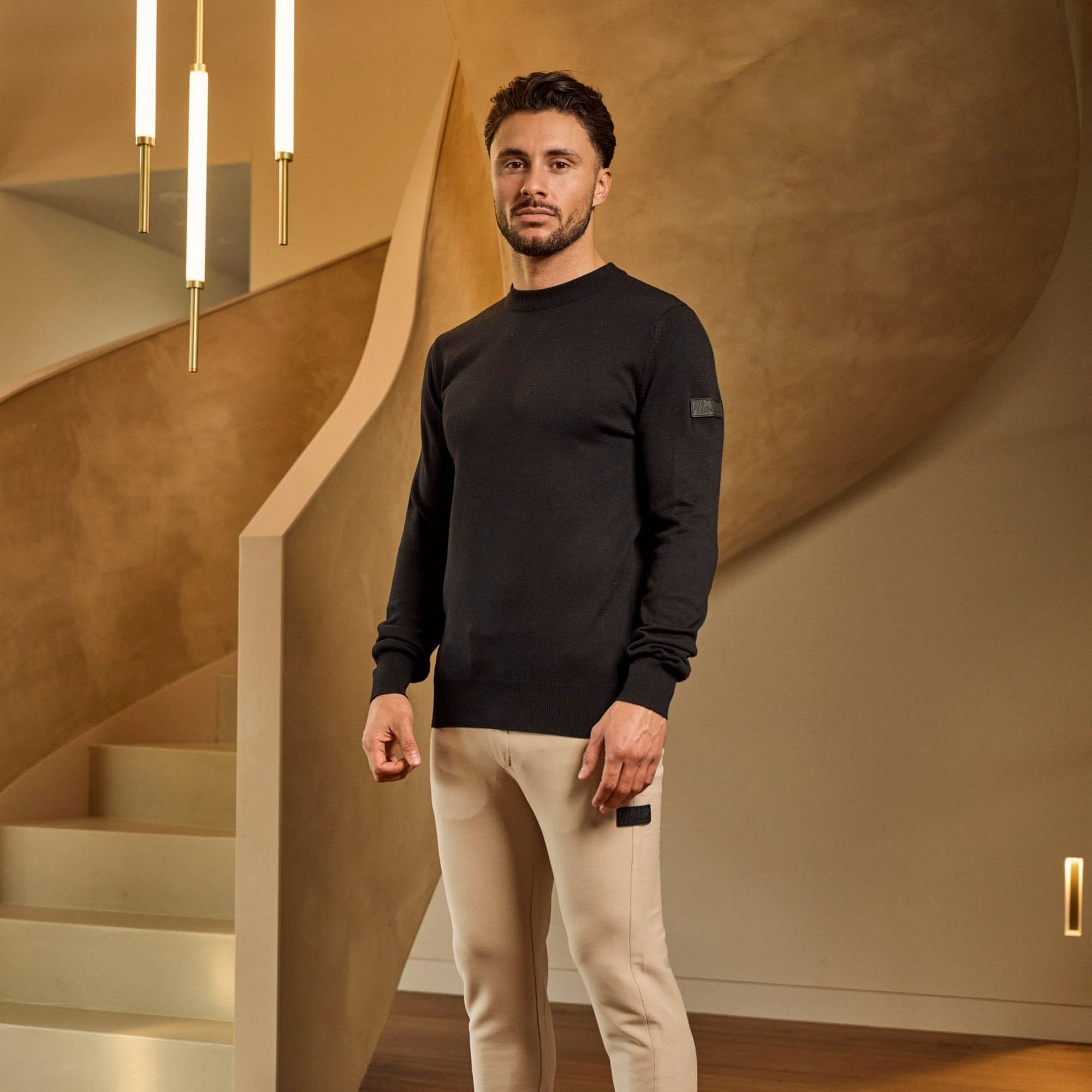 Malelions Knitted Crewneck Sweater Heren
