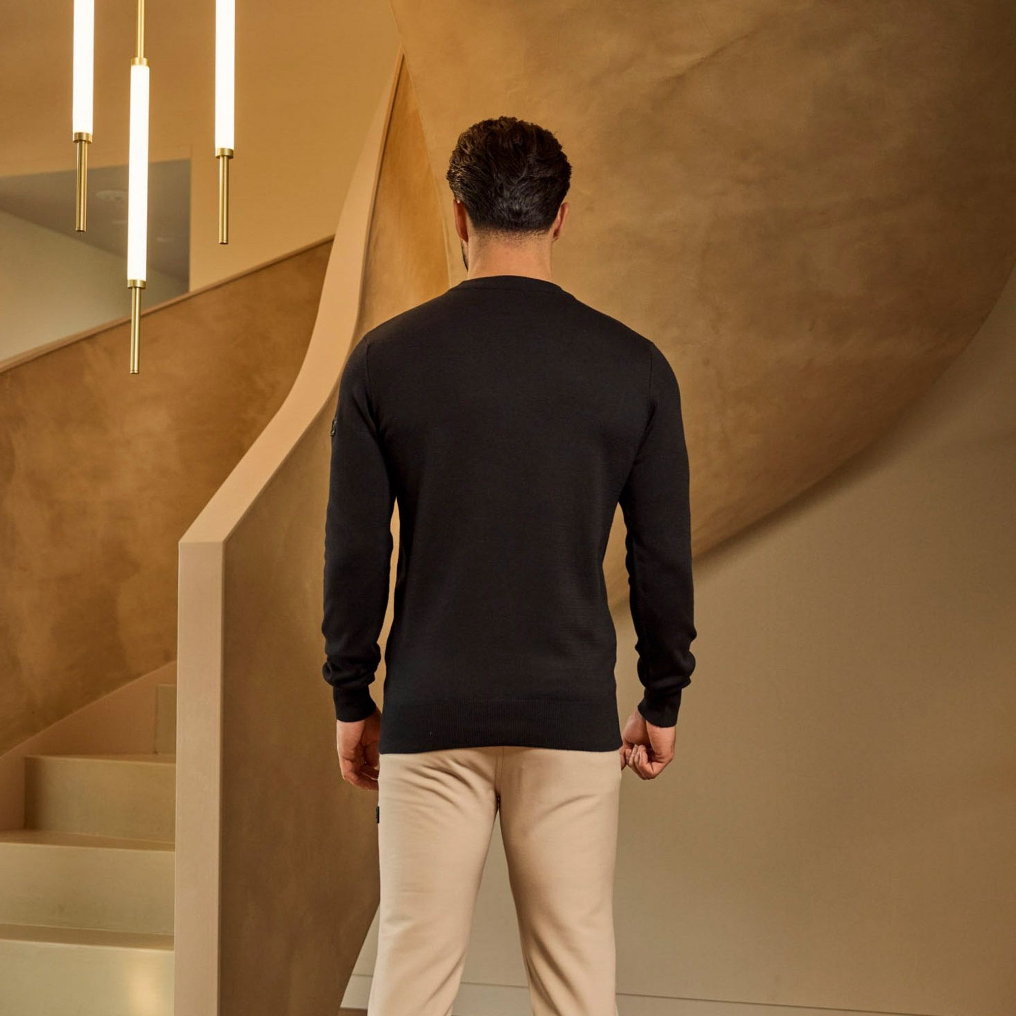 Malelions Knitted Crewneck Sweater Heren