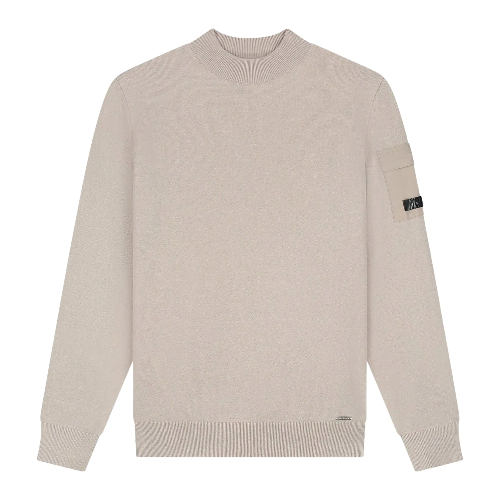 Malelions Knitted Pocket Mockneck Sweater Heren