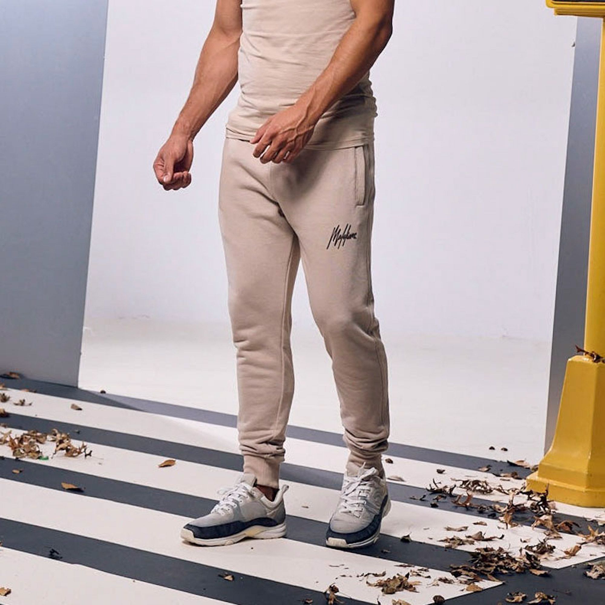 Malelions Striped Signature Joggingbroek Heren