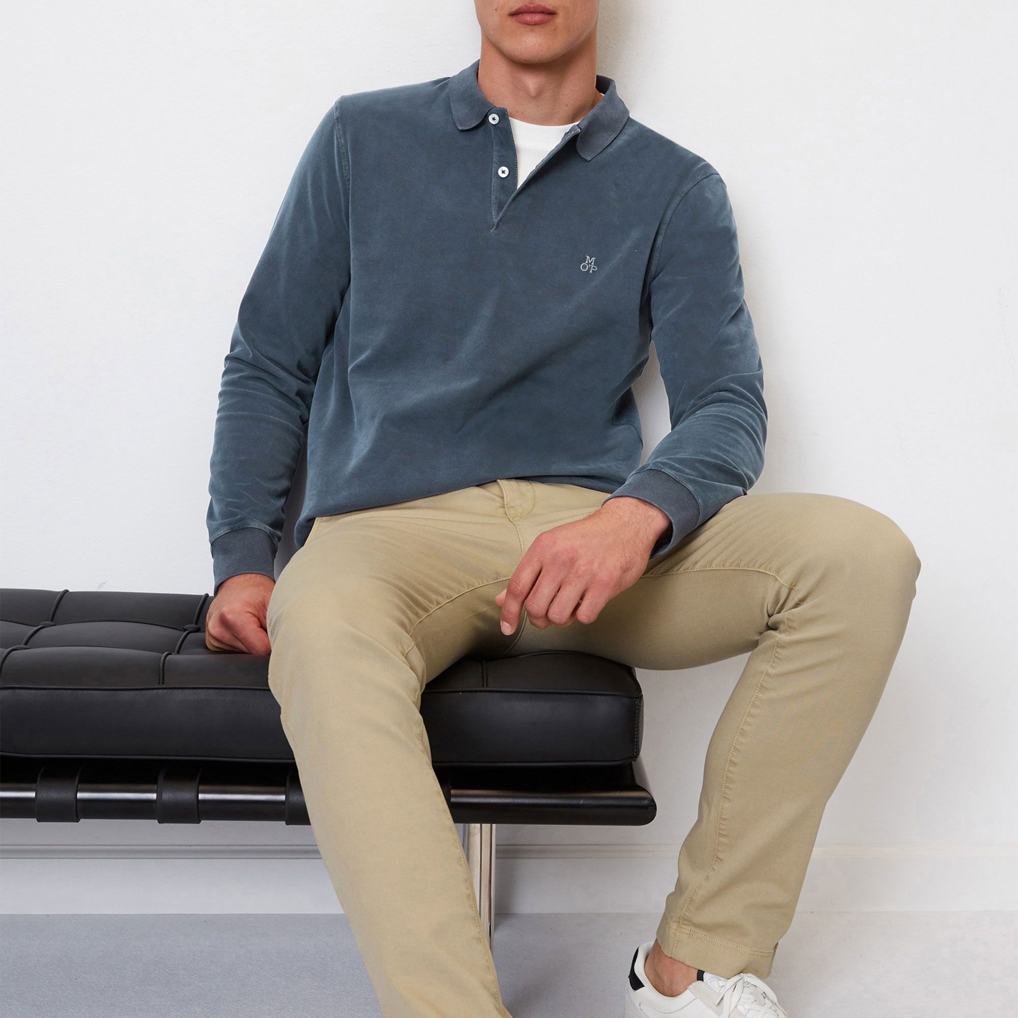 Marc O'Polo Organic Longsleeve Polo Heren
