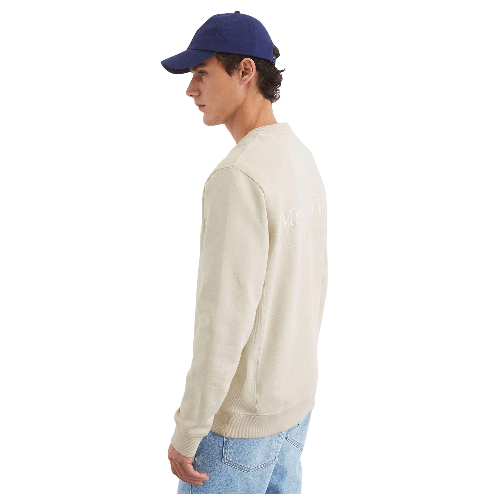 Marc O'Polo Regular Logoprint Crewneck Sweater Heren