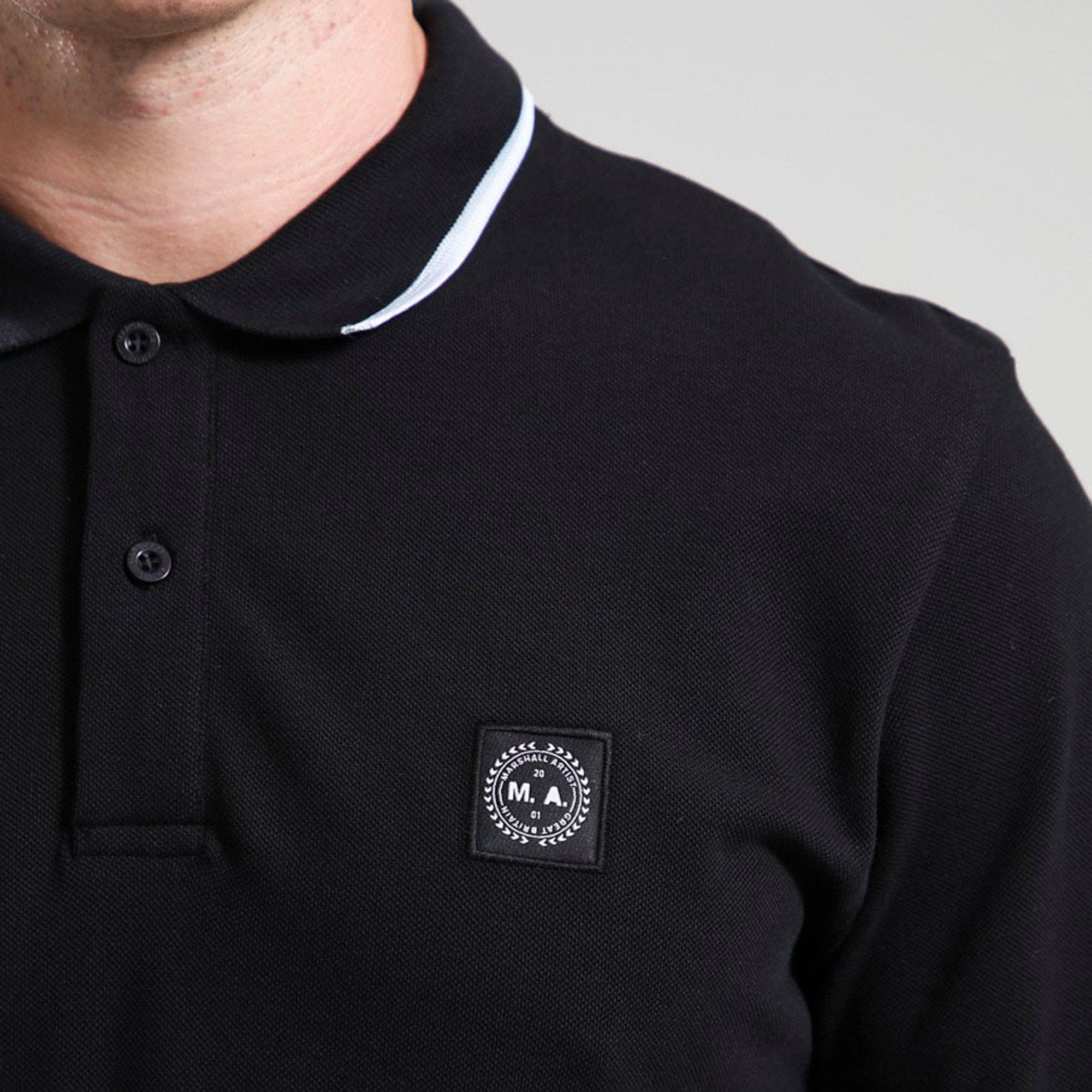 Marshall Artist Siren Longsleeve Tipped Polo Heren
