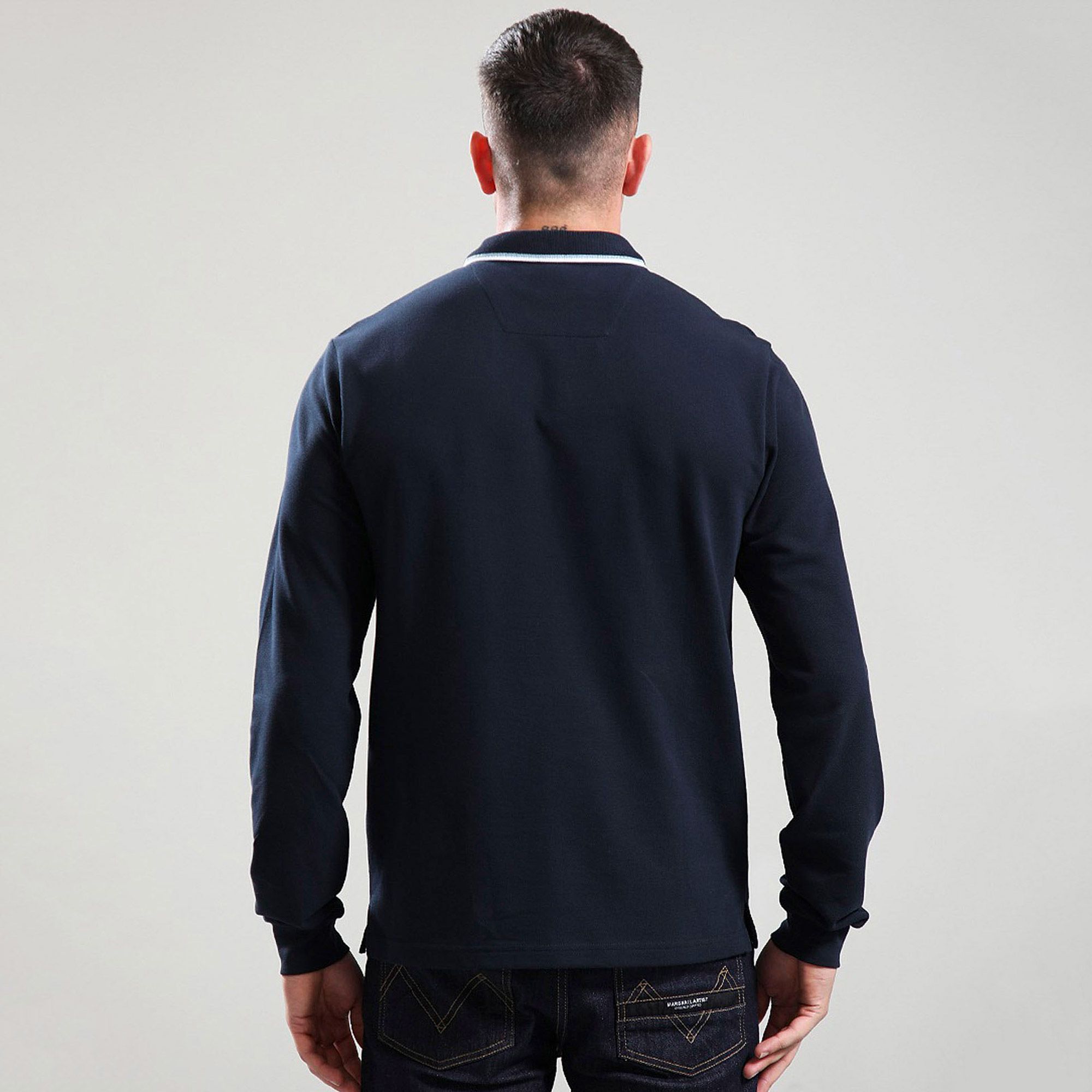 Marshall Artist Siren Longsleeve Tipped Polo Heren