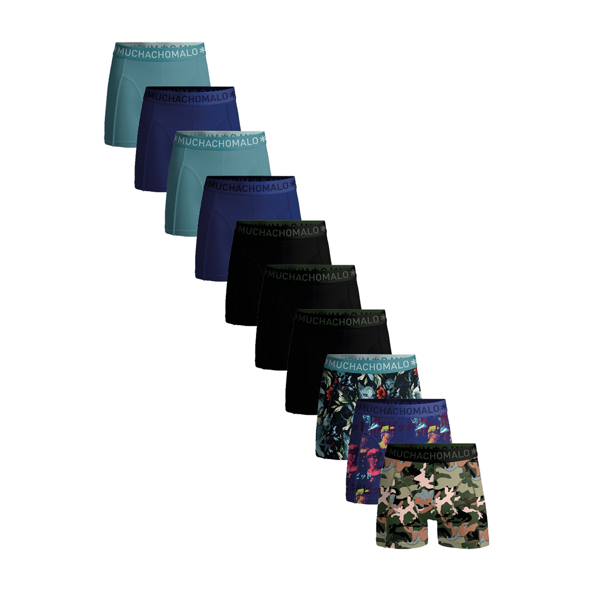 Muchachomalo Solid Boxers Heren (10-pack)