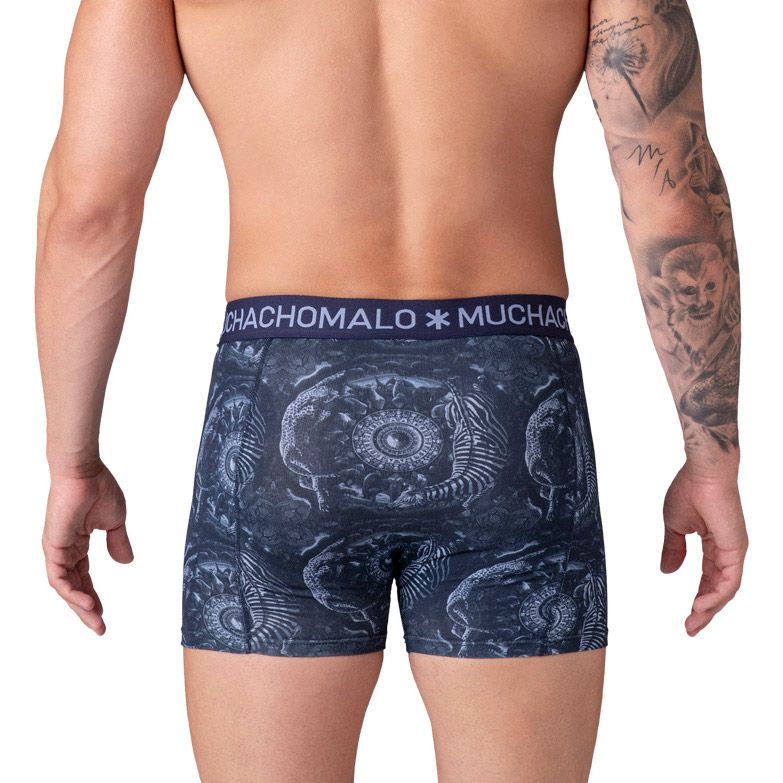 Heren 3-Pack Boxershorts Microvezel Effen Black/Blue