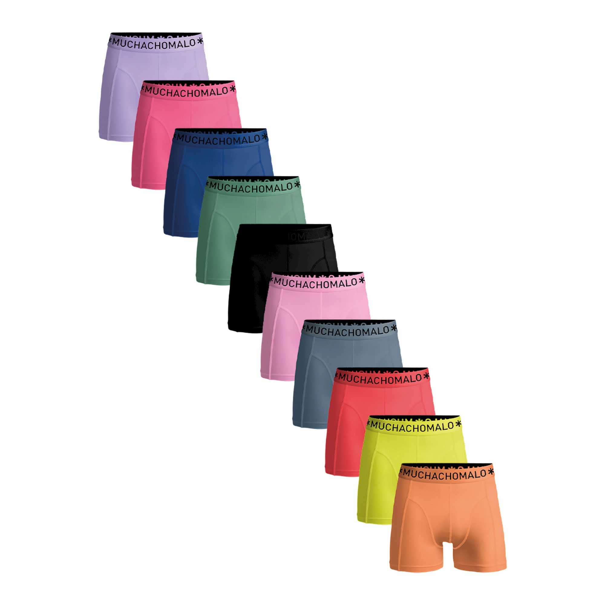 Muchachomalo Solid Boxershorts Heren (10-pack)