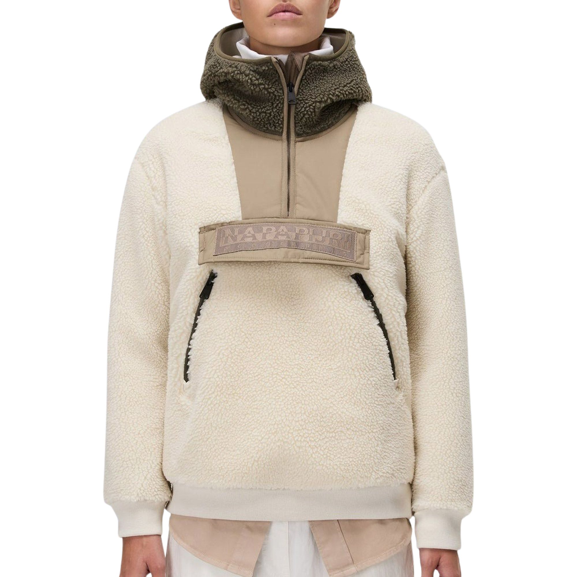 Napapijri Seline Half-Zip Hooded Fleece Sweater Dames