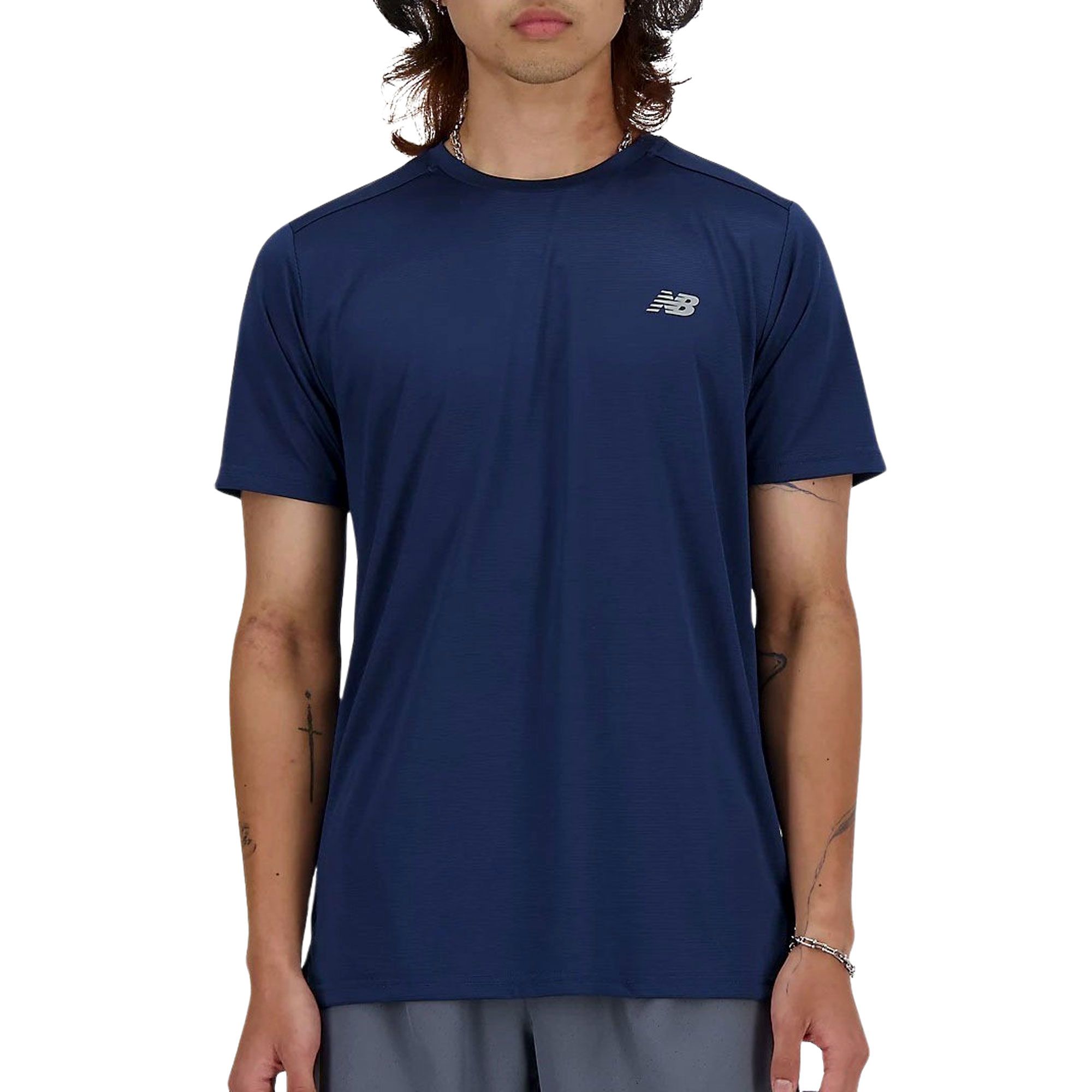 New Balance Hardloopshirts blauw
