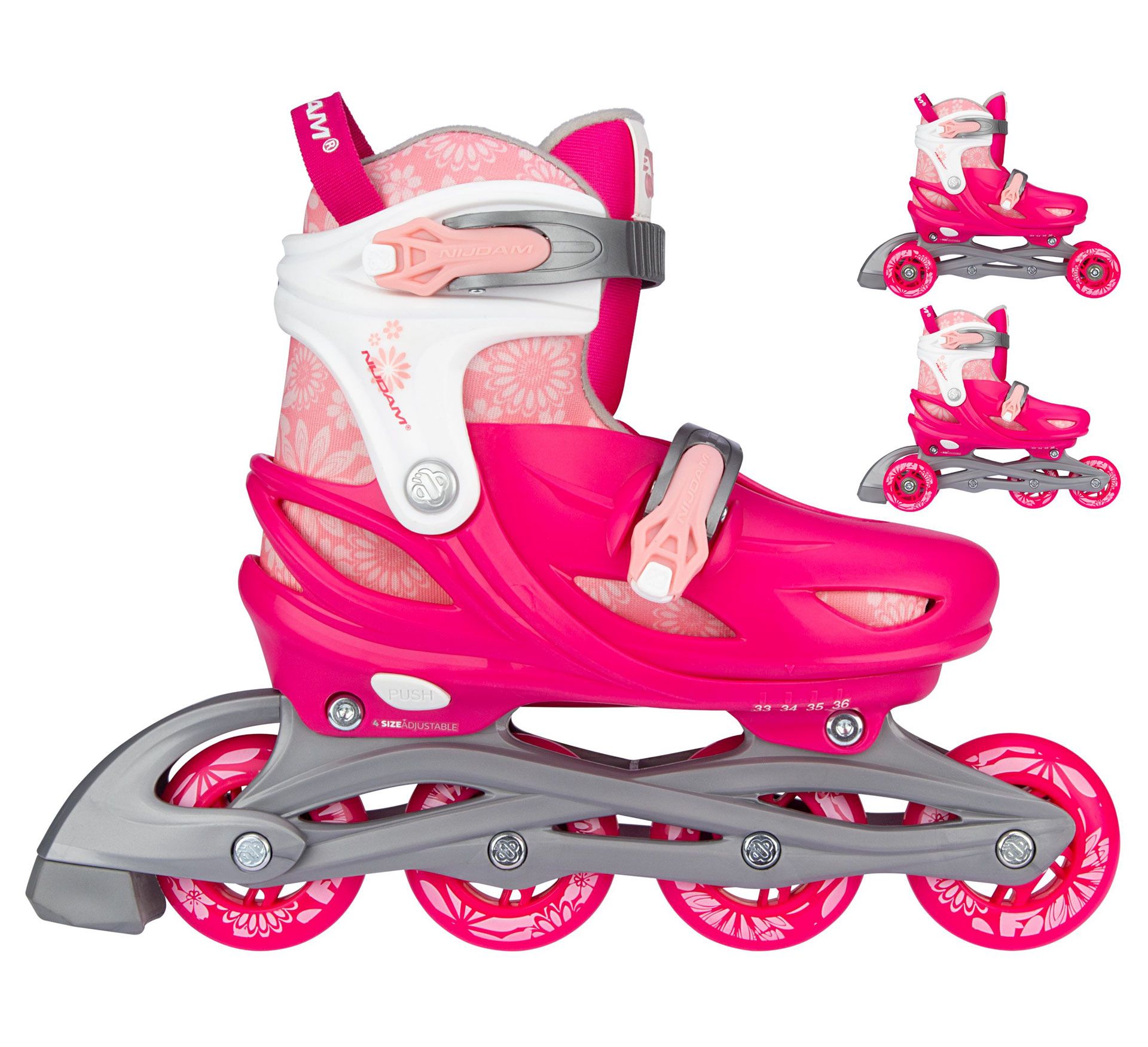 Nijdam 3-in-1 Floral Switch Skate Kinder