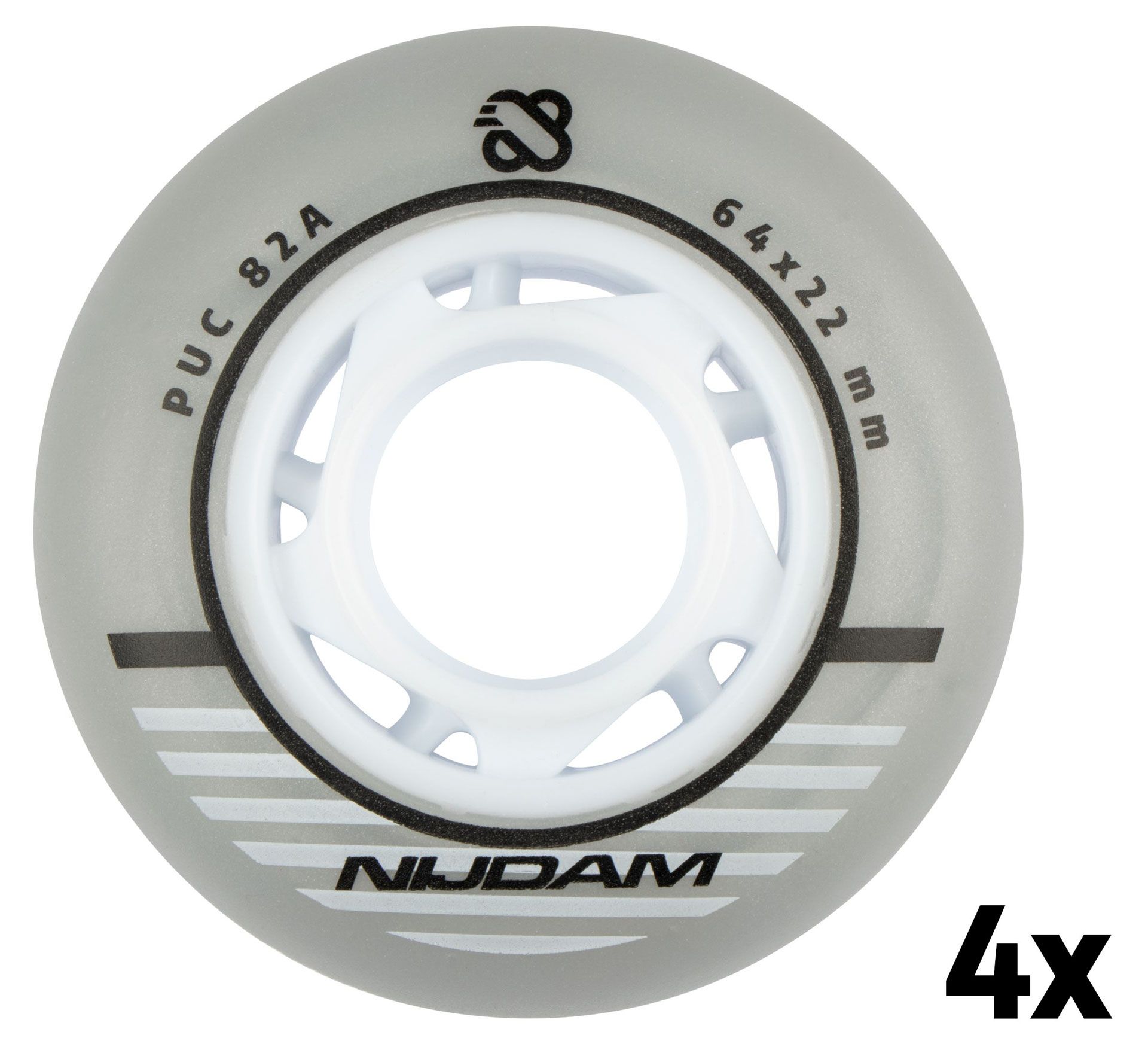 Nijdam Inline Skate Wielen 64mm (4-pack)