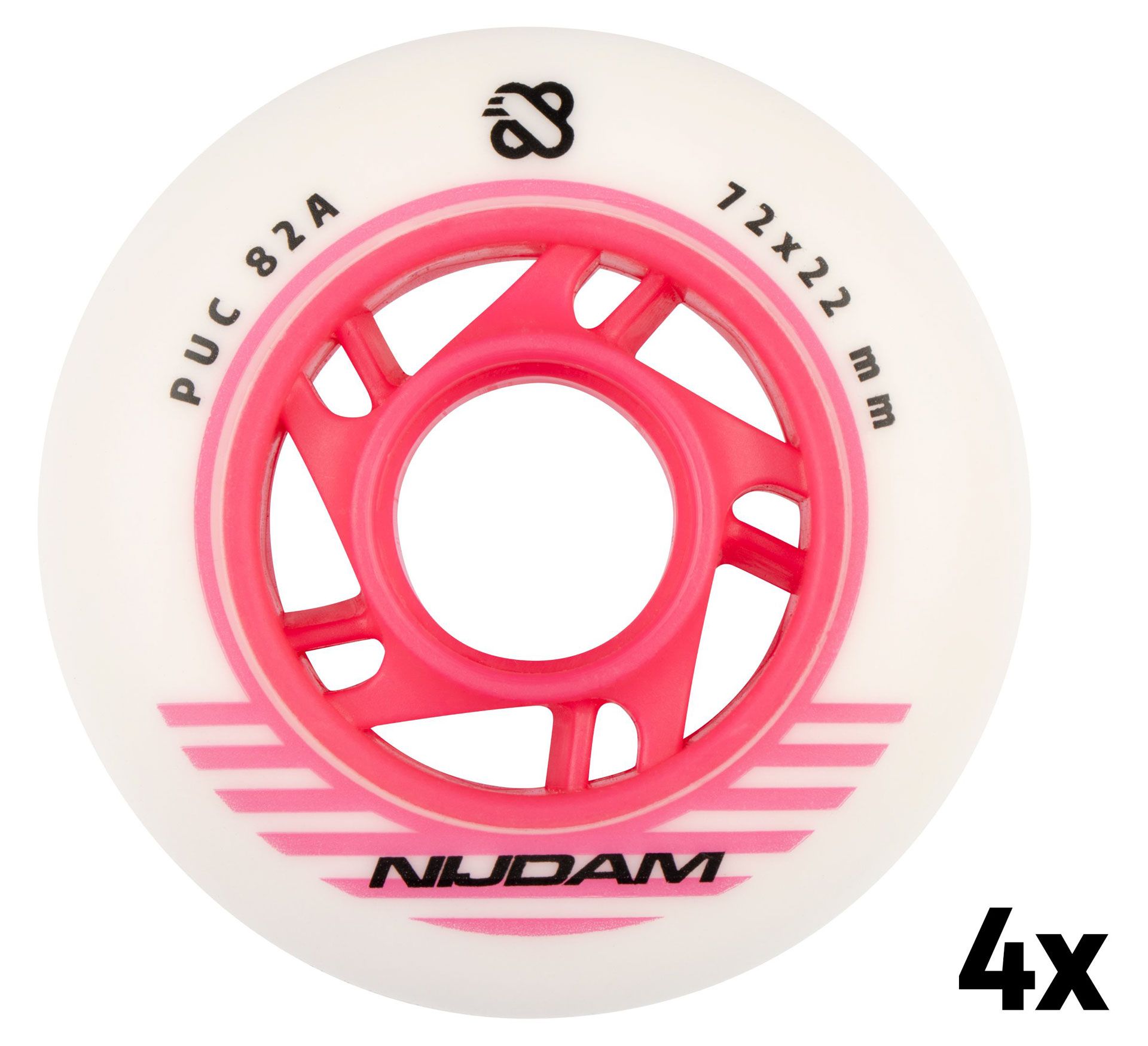 Nijdam Inline Skate Wielen 72mm (4-pack)