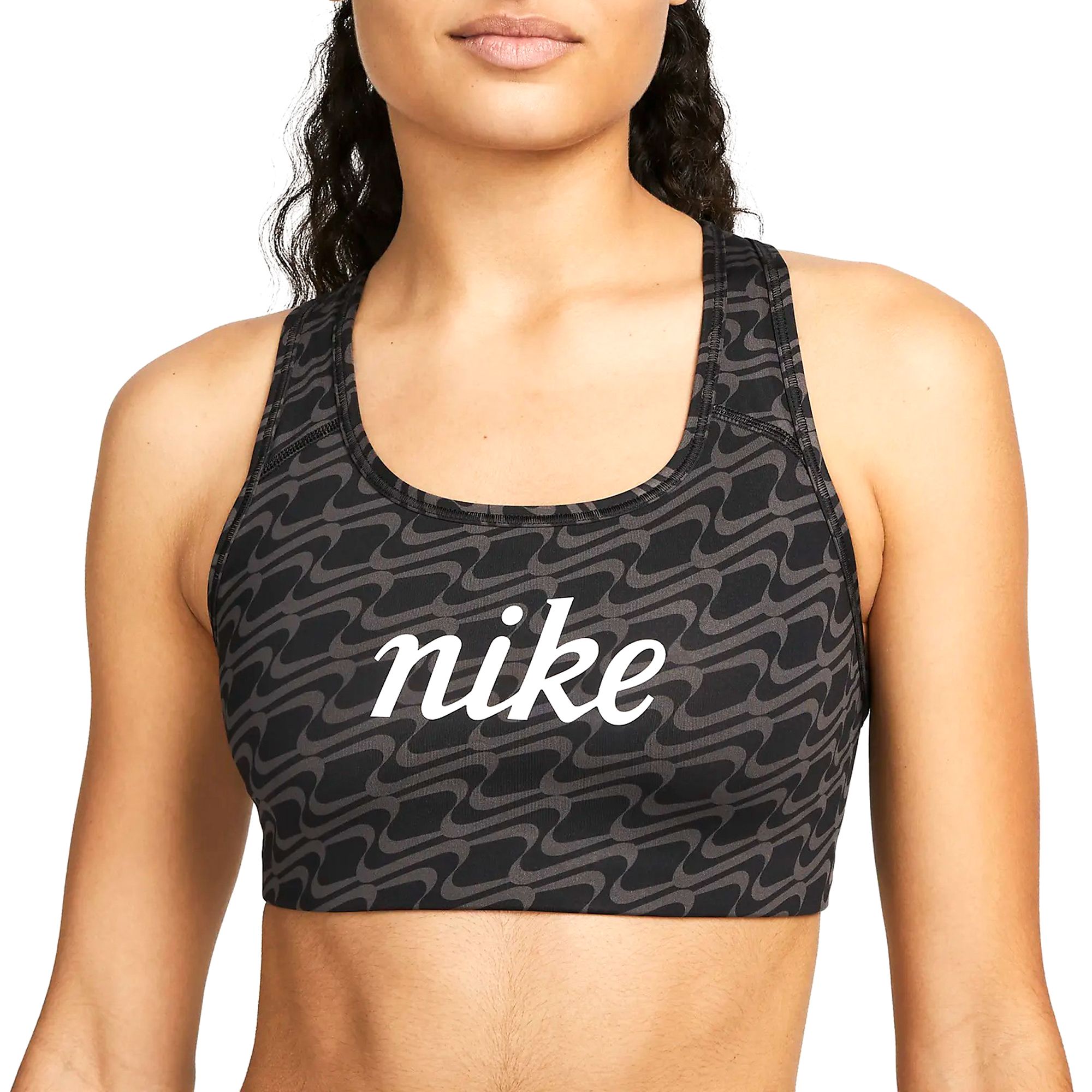 swoosh icon clash sports bra