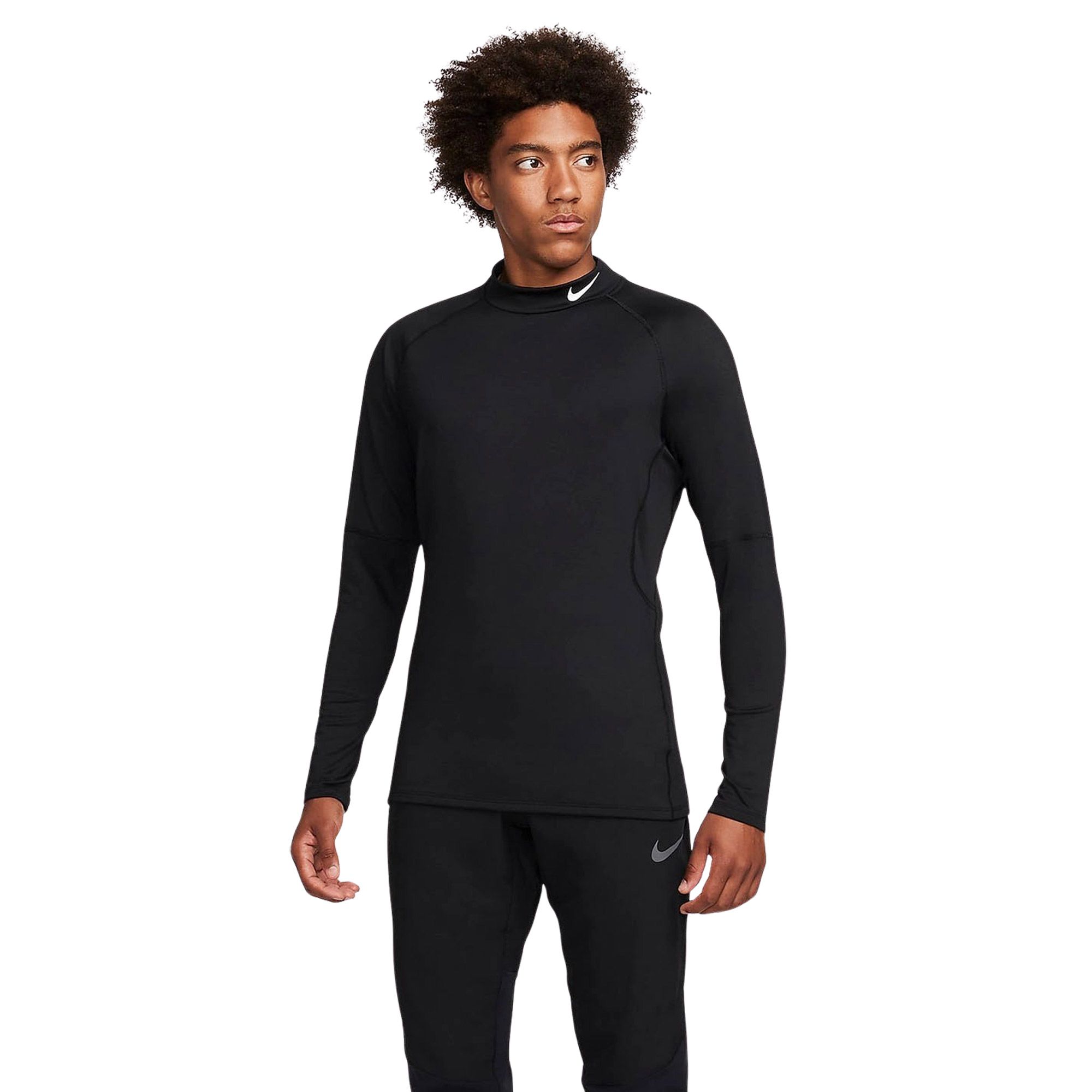 Nike Pro Dri-FIT Warm Mock LS Shirt Heren