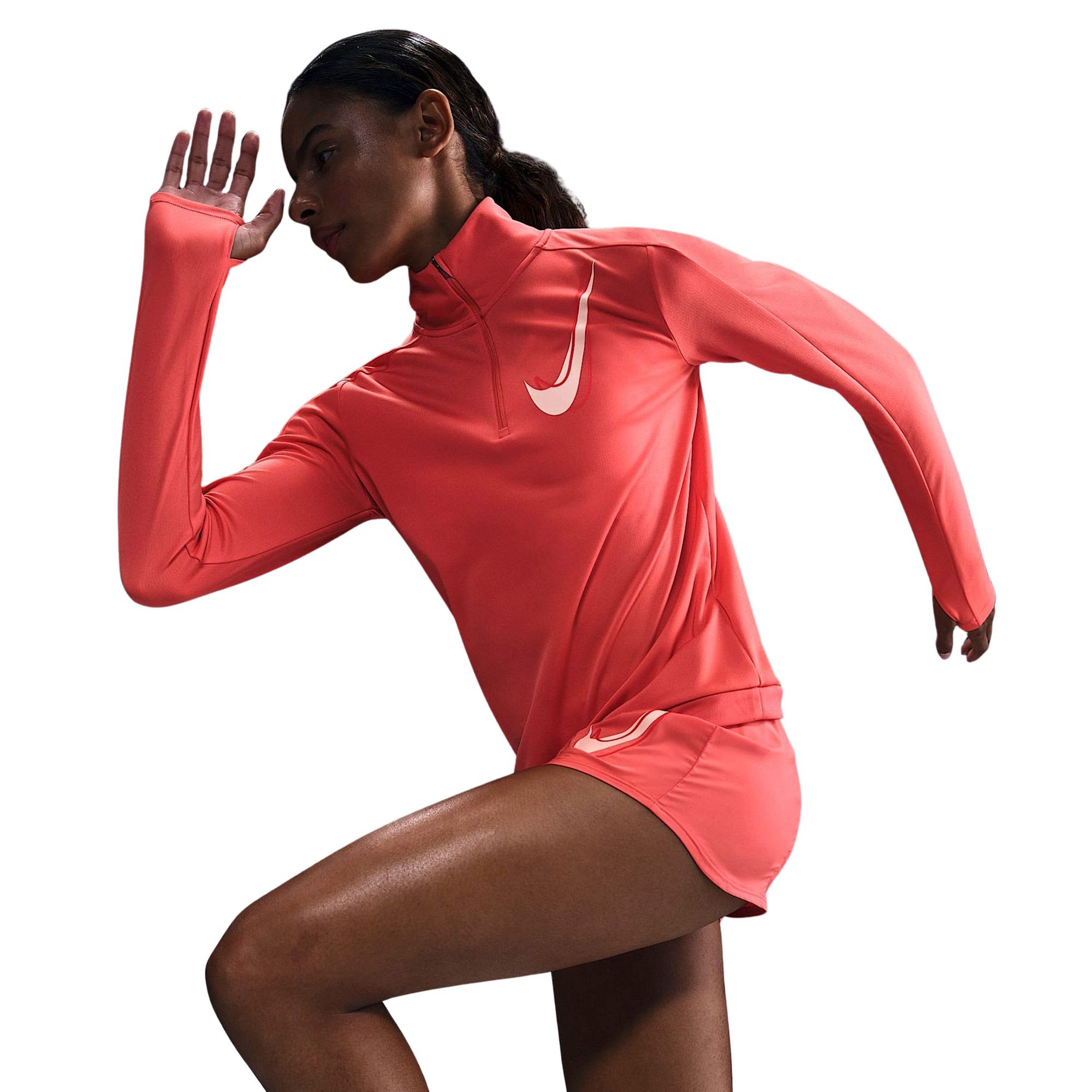 Nike Swoosh Dri-FIT Half Zip LS Hardloopshirt Dames