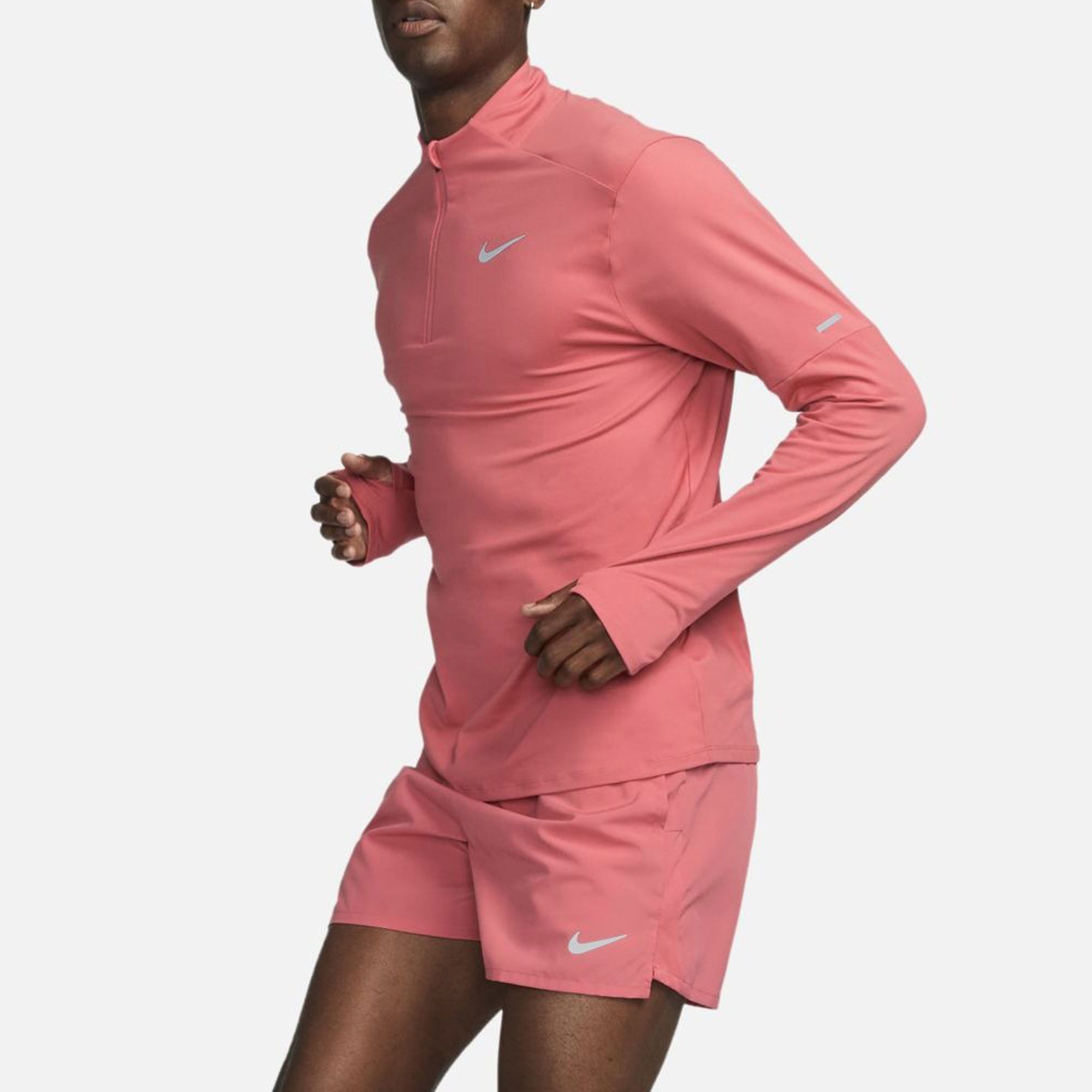 nike element half zip pink