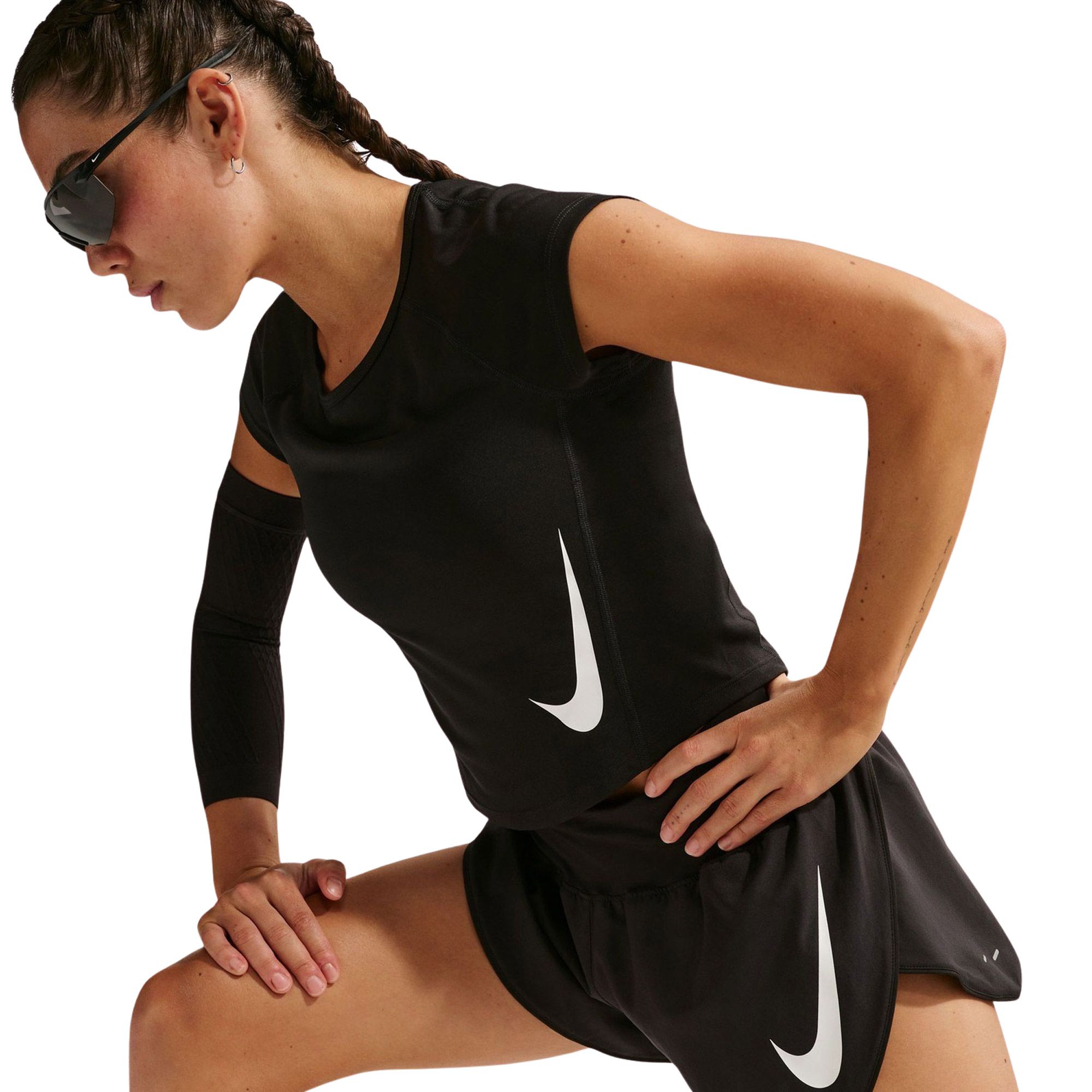 Nike Dri-FIT Tempo Swoosh Run SS Shirt Dames