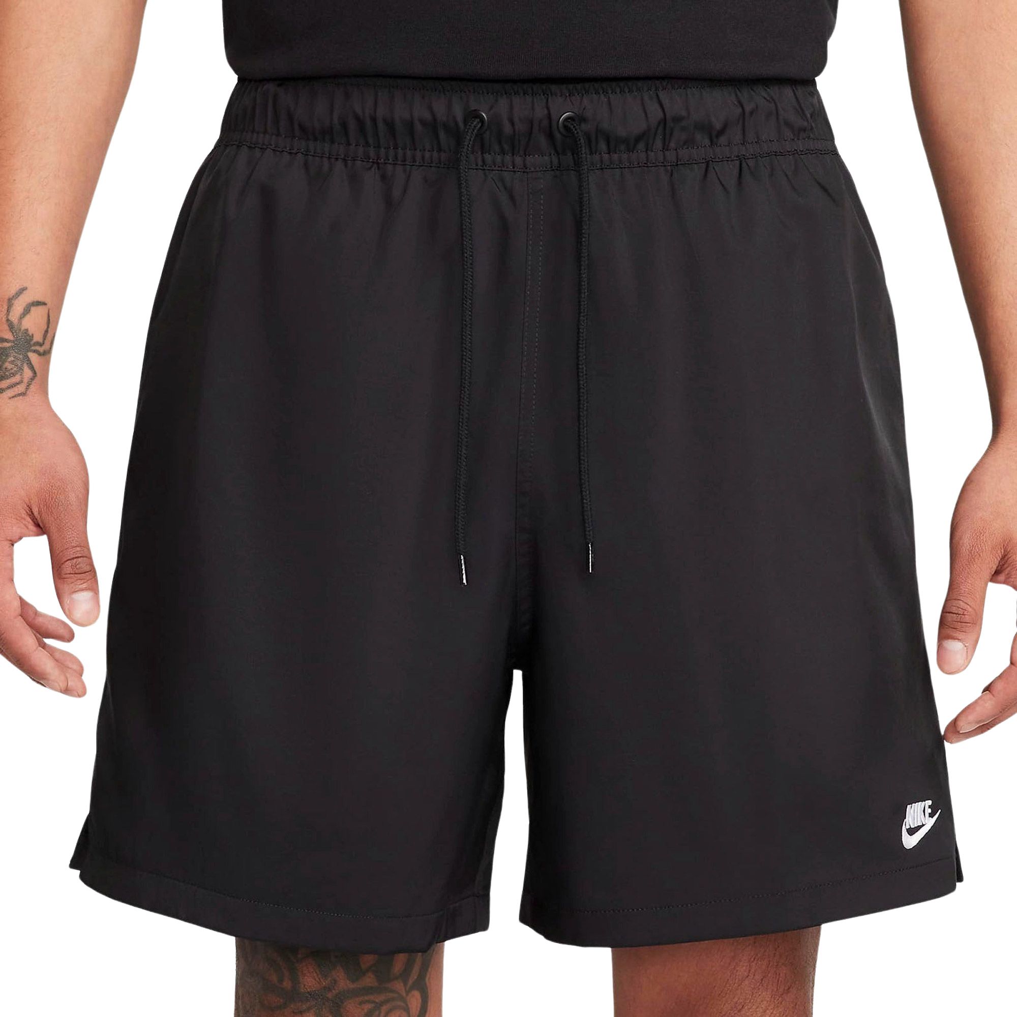 nike club black shorts