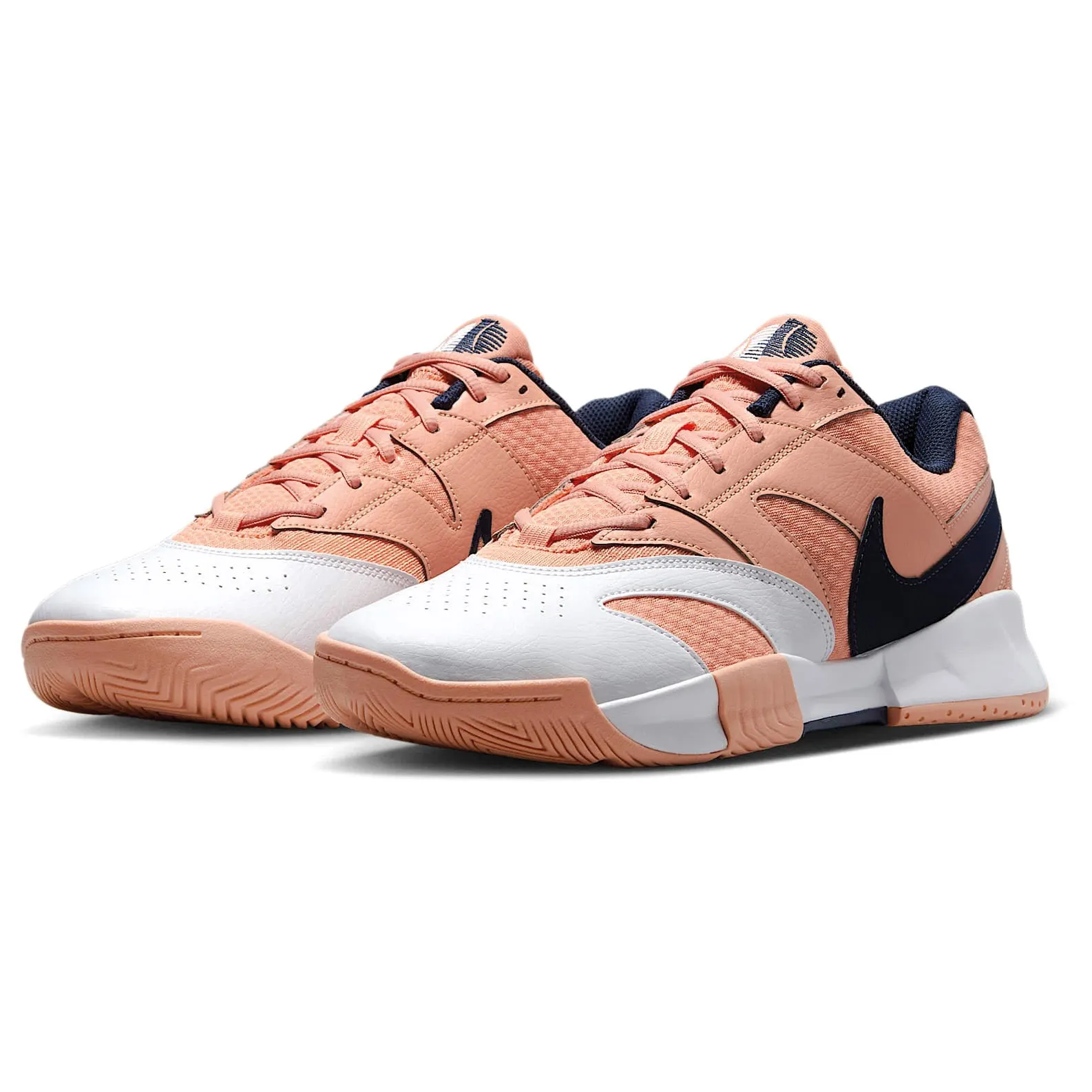 nike court blanc orange