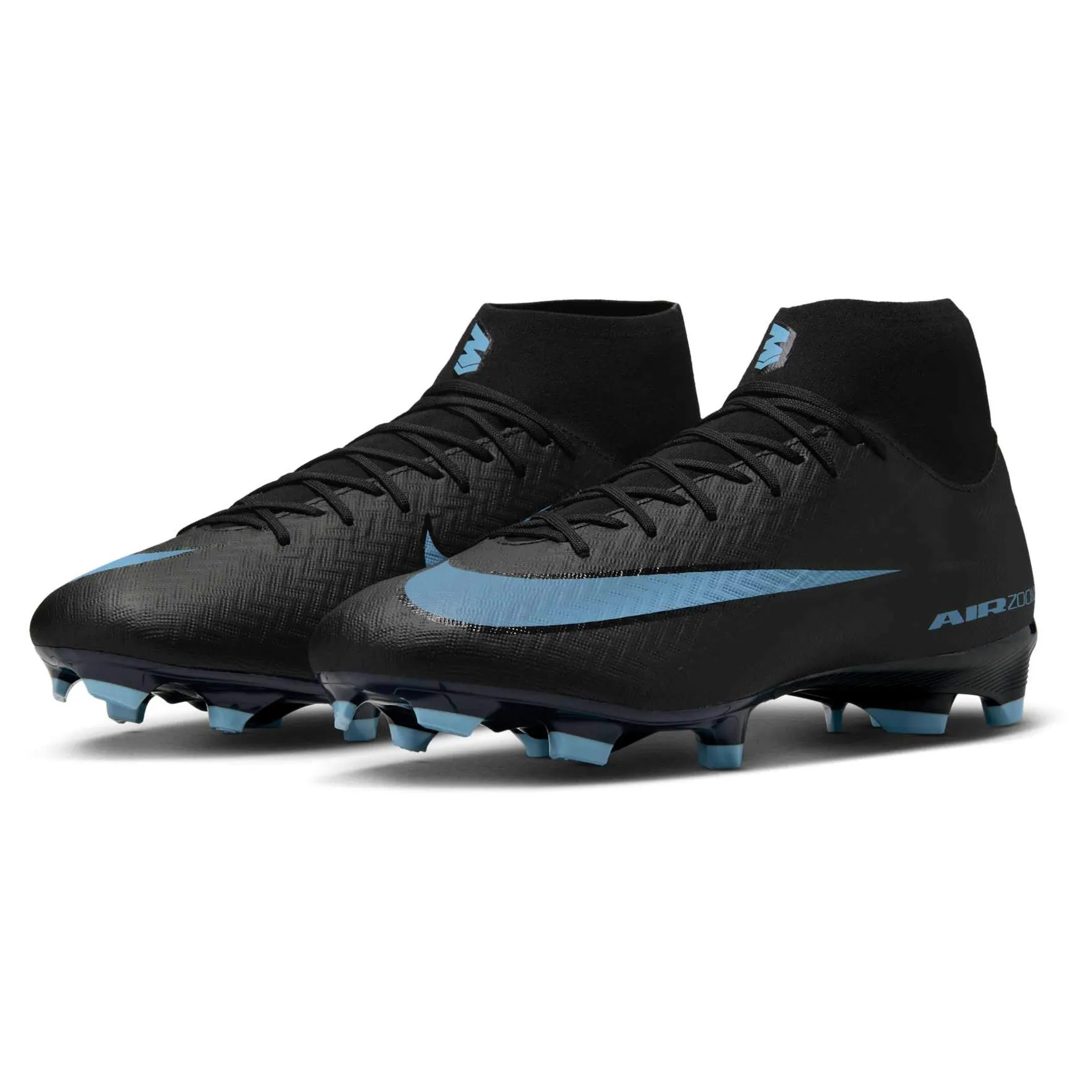 Nike Zoom Mercurial Vapor 15 Academy voetbalschoenen heren black chrome hyper royal Nike Zoom Mercurial Vapor 15 Academy voetbalschoenen heren black chrome hyper royal