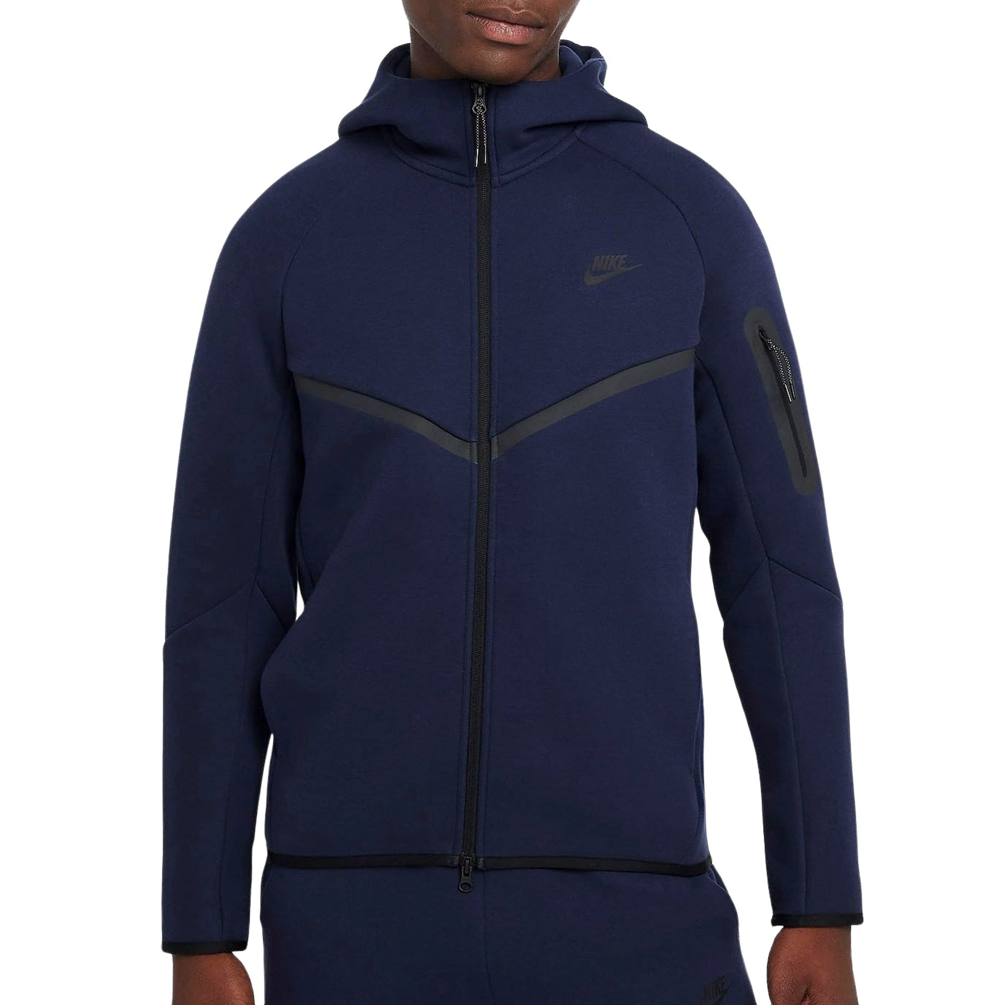dark blue nike tech fleece