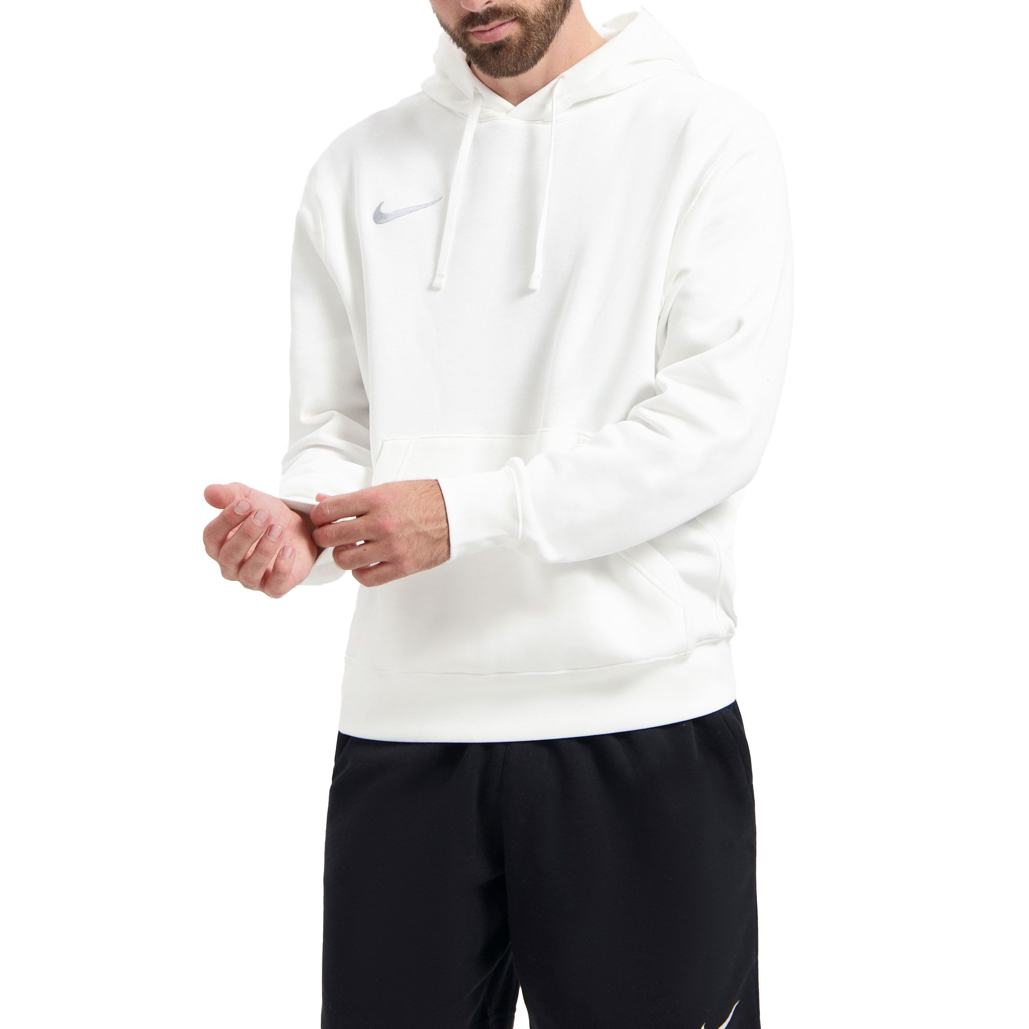 white nike hoodie fleece